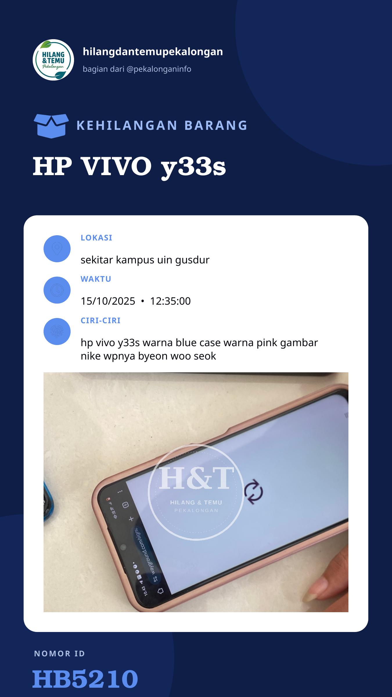 Story 9:16 laporan HP VIVO y33s