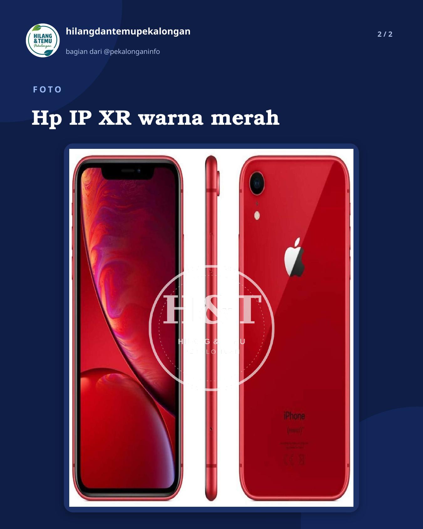 Slide 2 laporan Hp IP XR warna merah