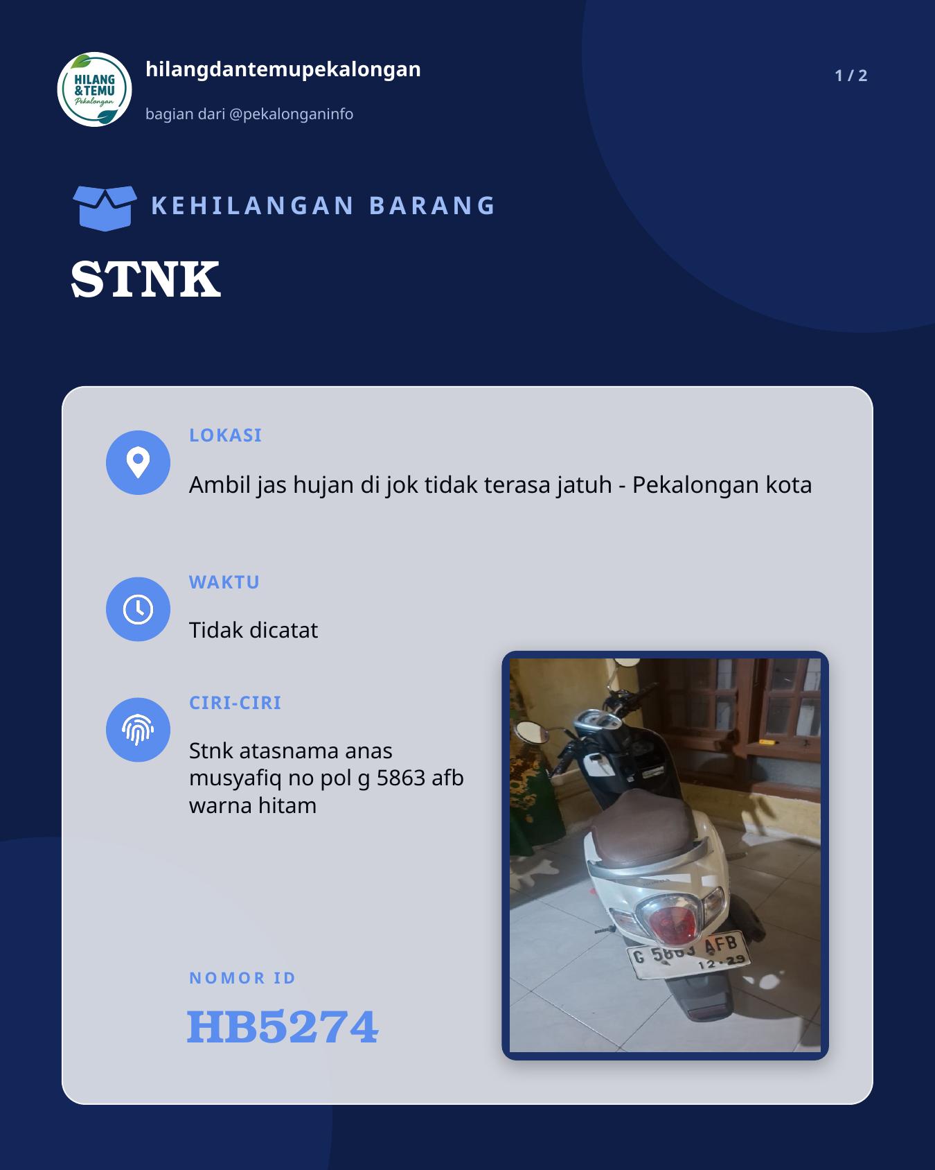 Slide 1 laporan STNK