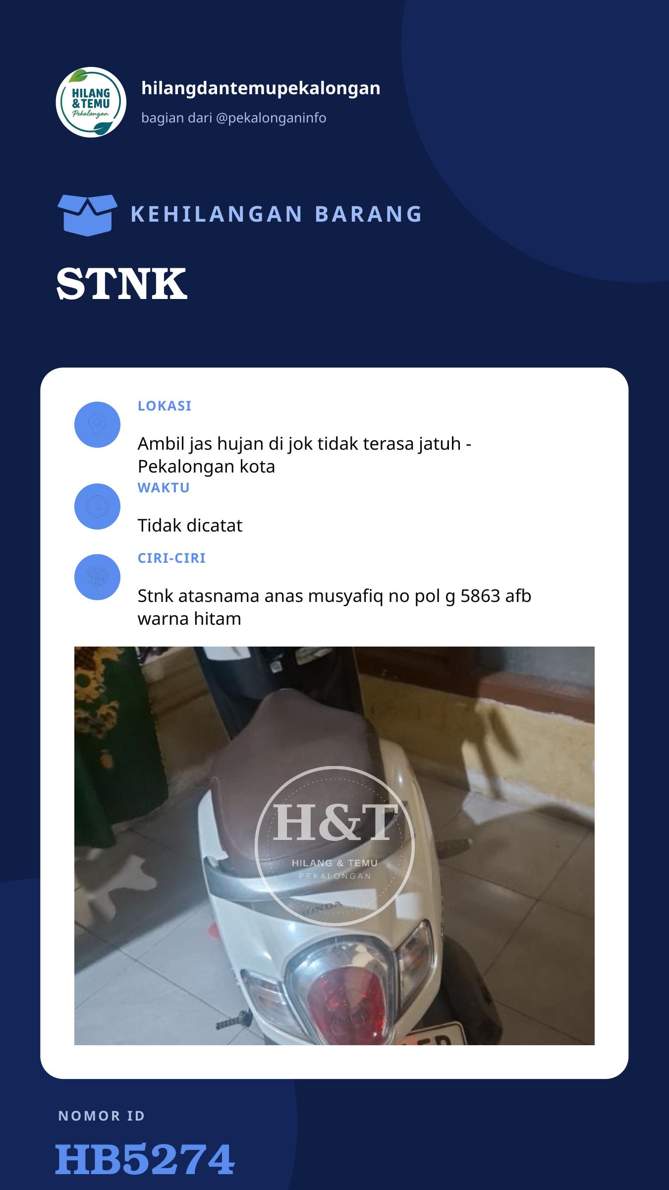 Story 9:16 laporan STNK