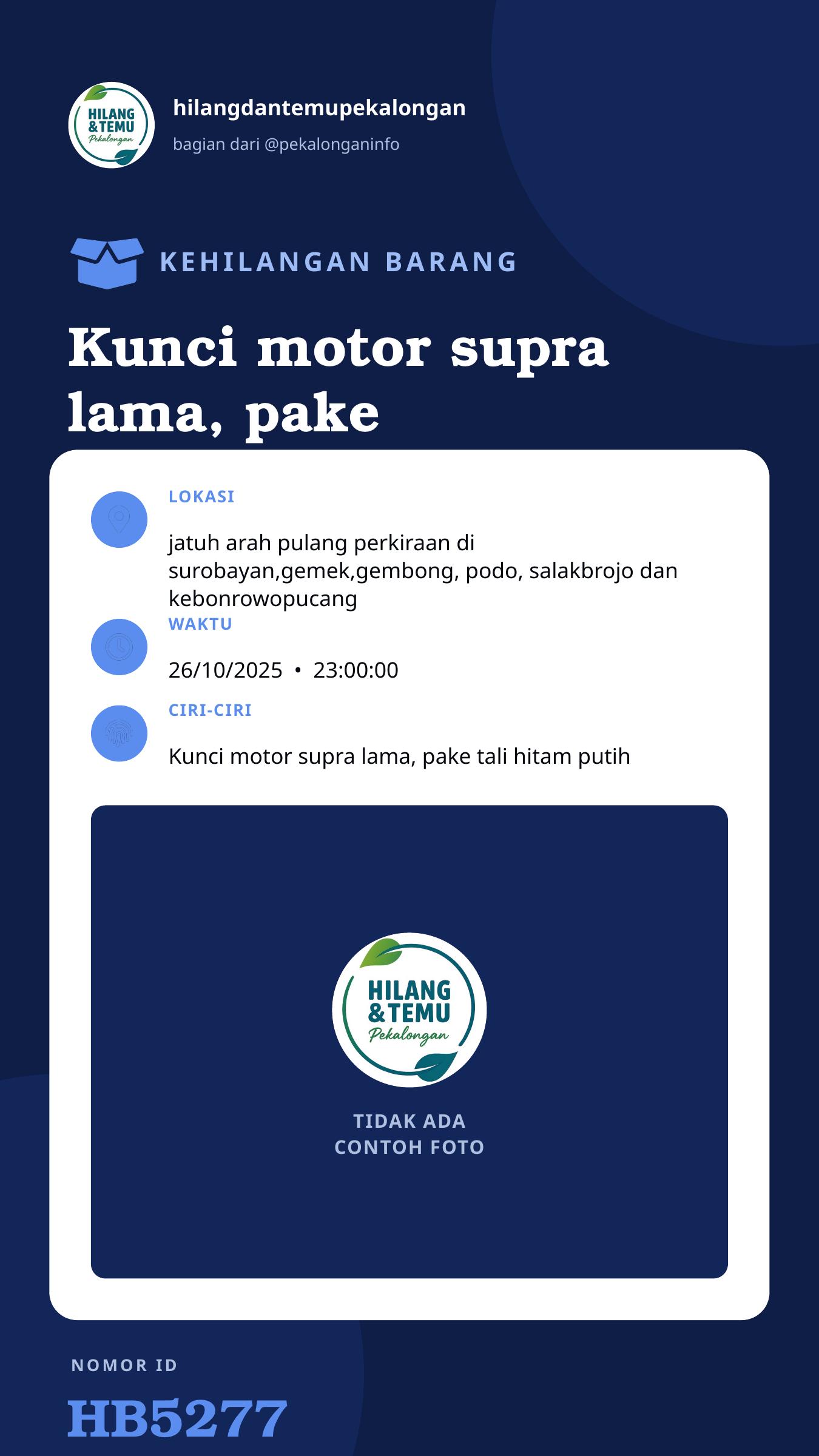 Story 9:16 laporan Kunci motor supra lama, pake tali hitam putih