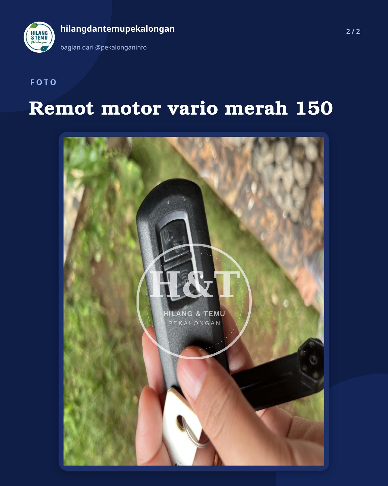 Slide 2 laporan Remot motor vario merah 150