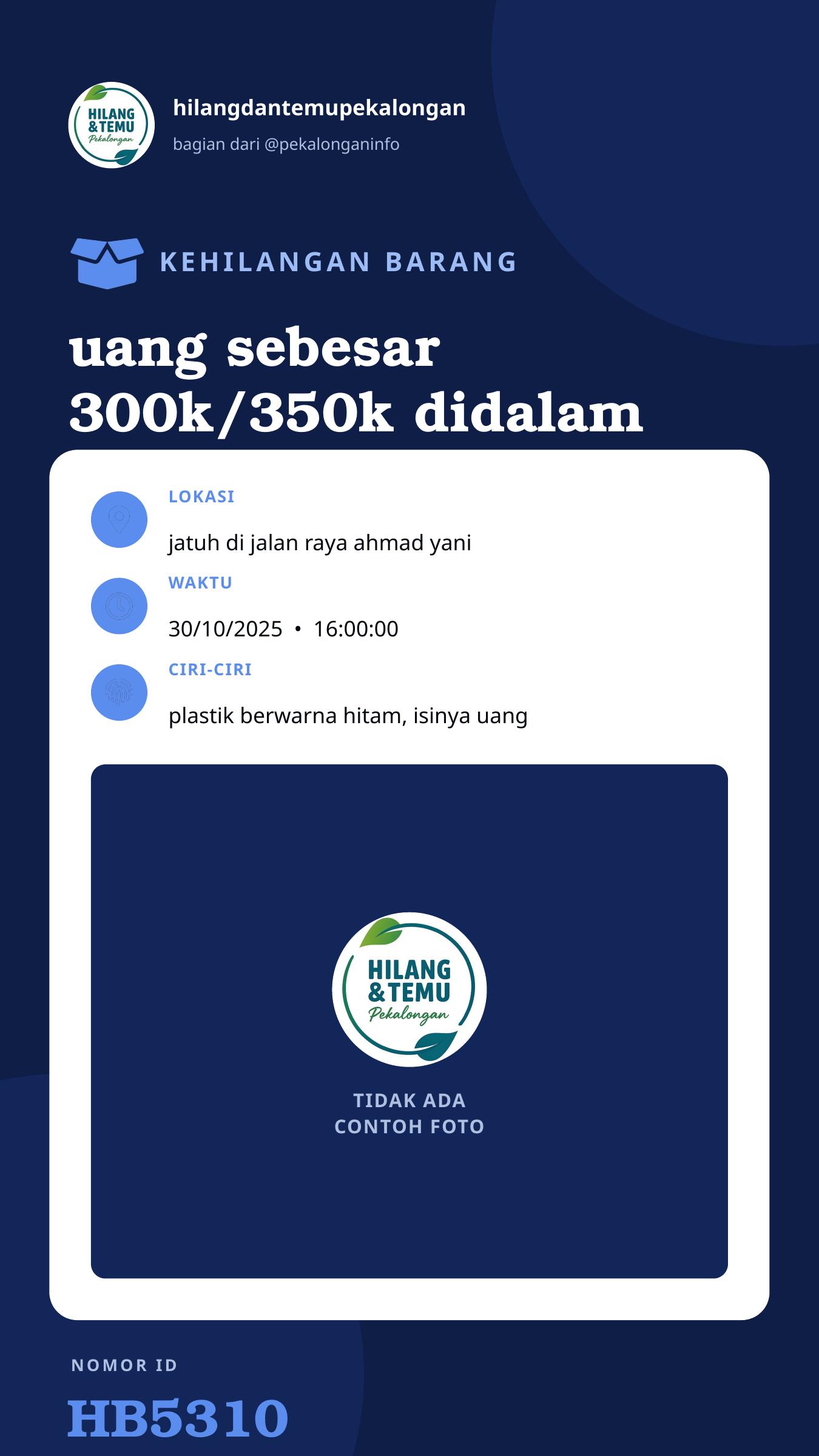 Story 9:16 laporan uang sebesar 300k/350k didalam plastik
