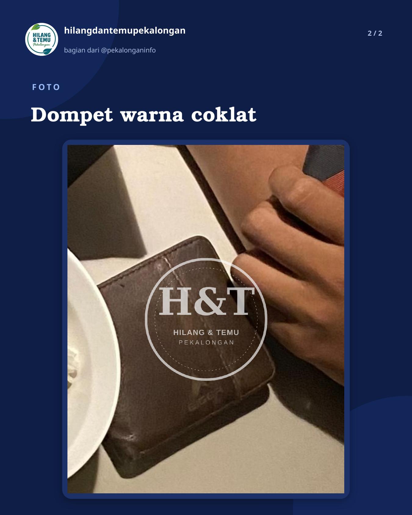 Slide 2 laporan Dompet warna coklat