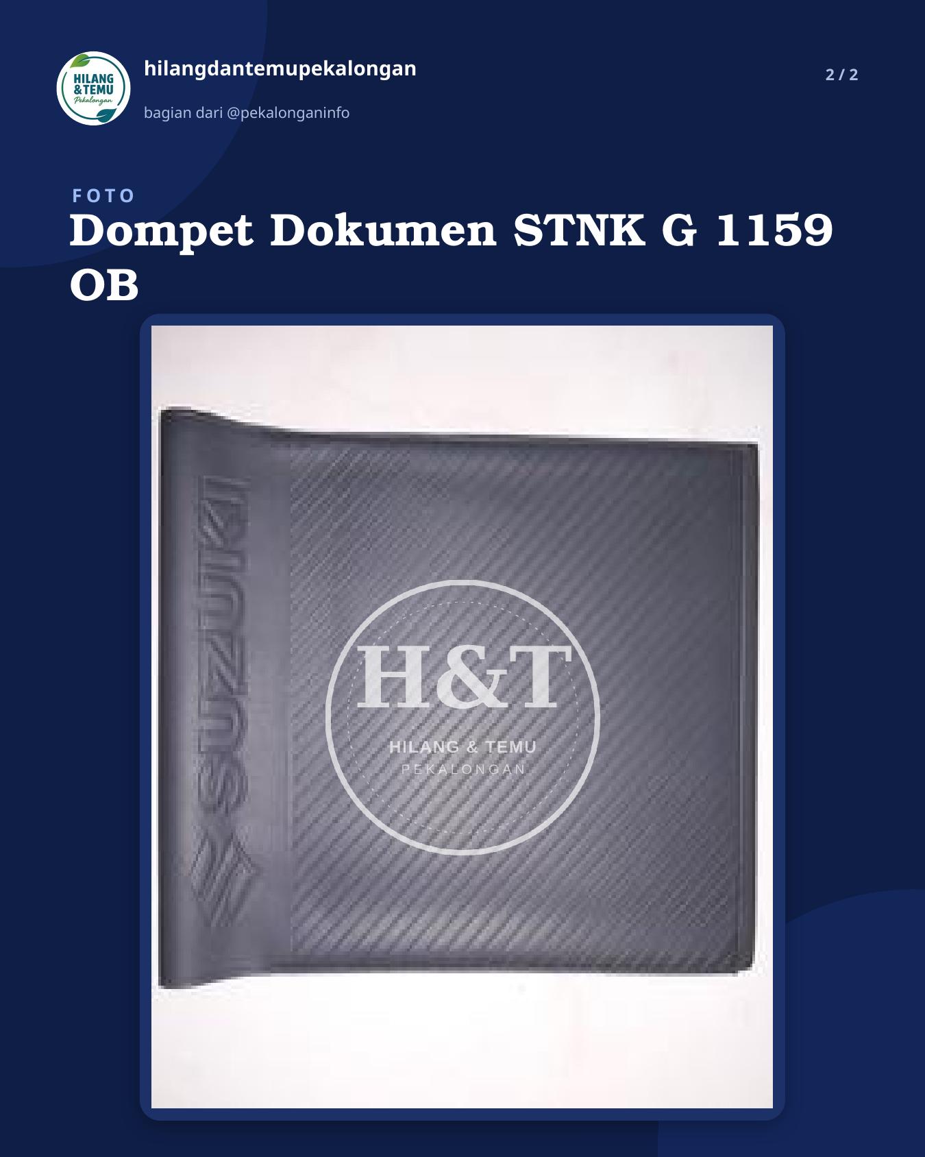 Slide 2 laporan Dompet Dokumen STNK G 1159 OB