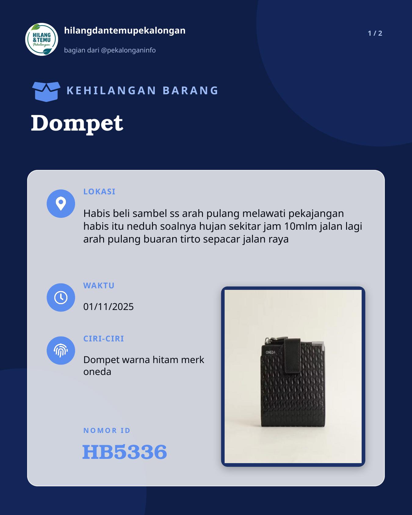 Slide 1 laporan Dompet