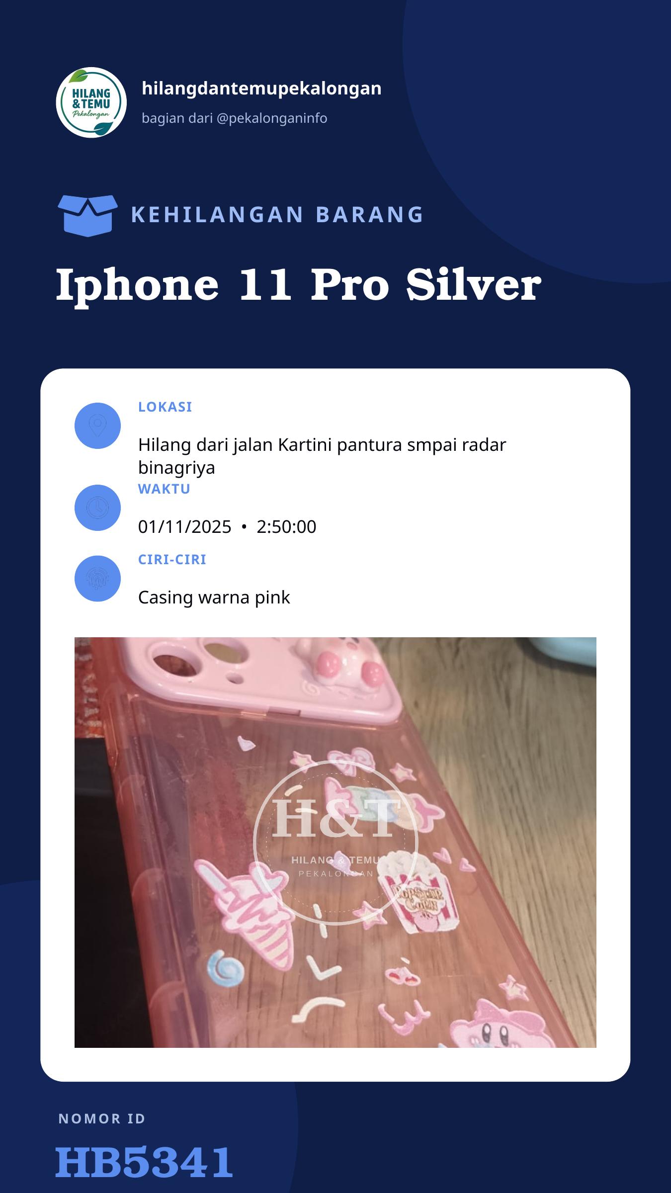 Story 9:16 laporan Iphone 11 Pro Silver