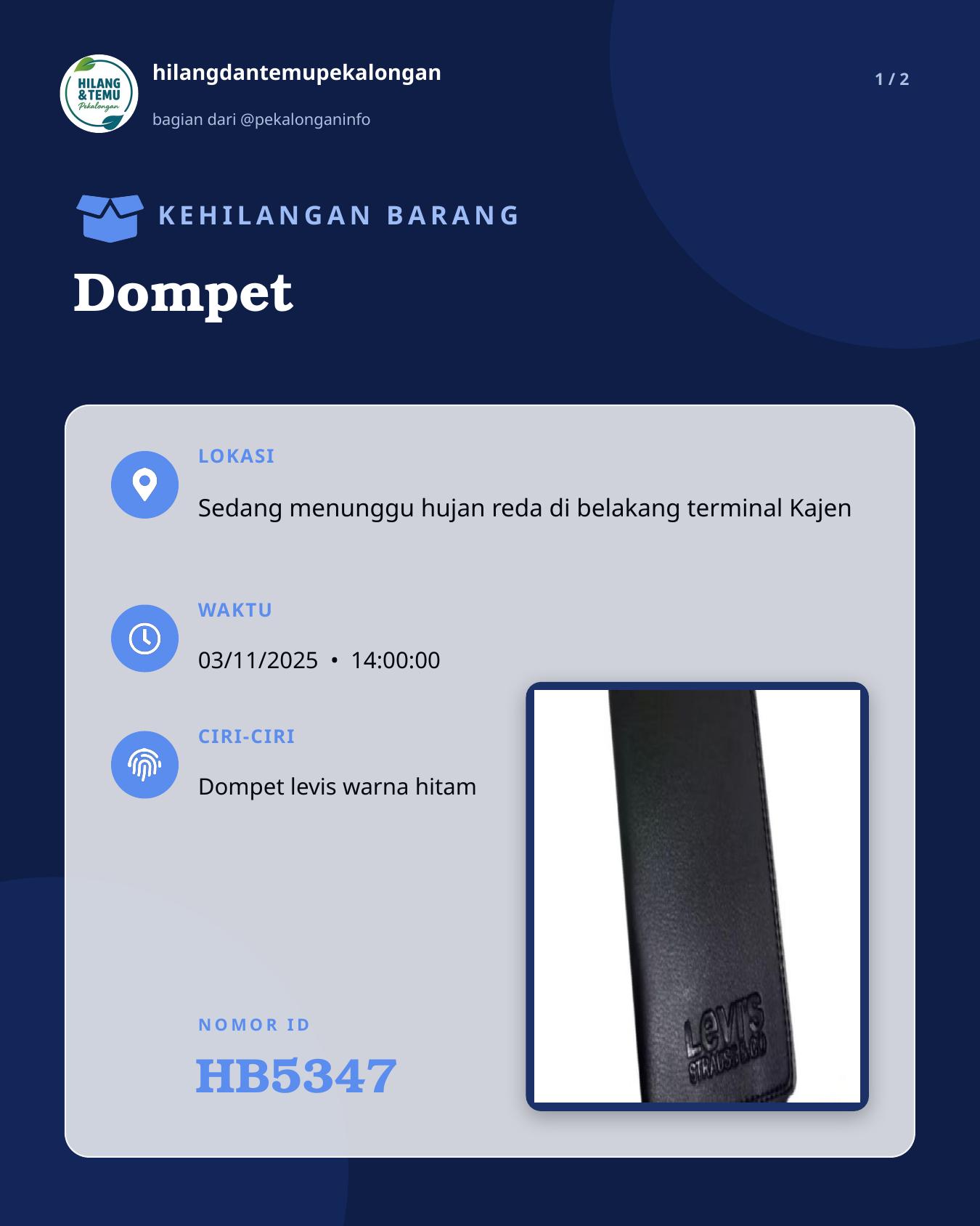 Slide 1 laporan Dompet