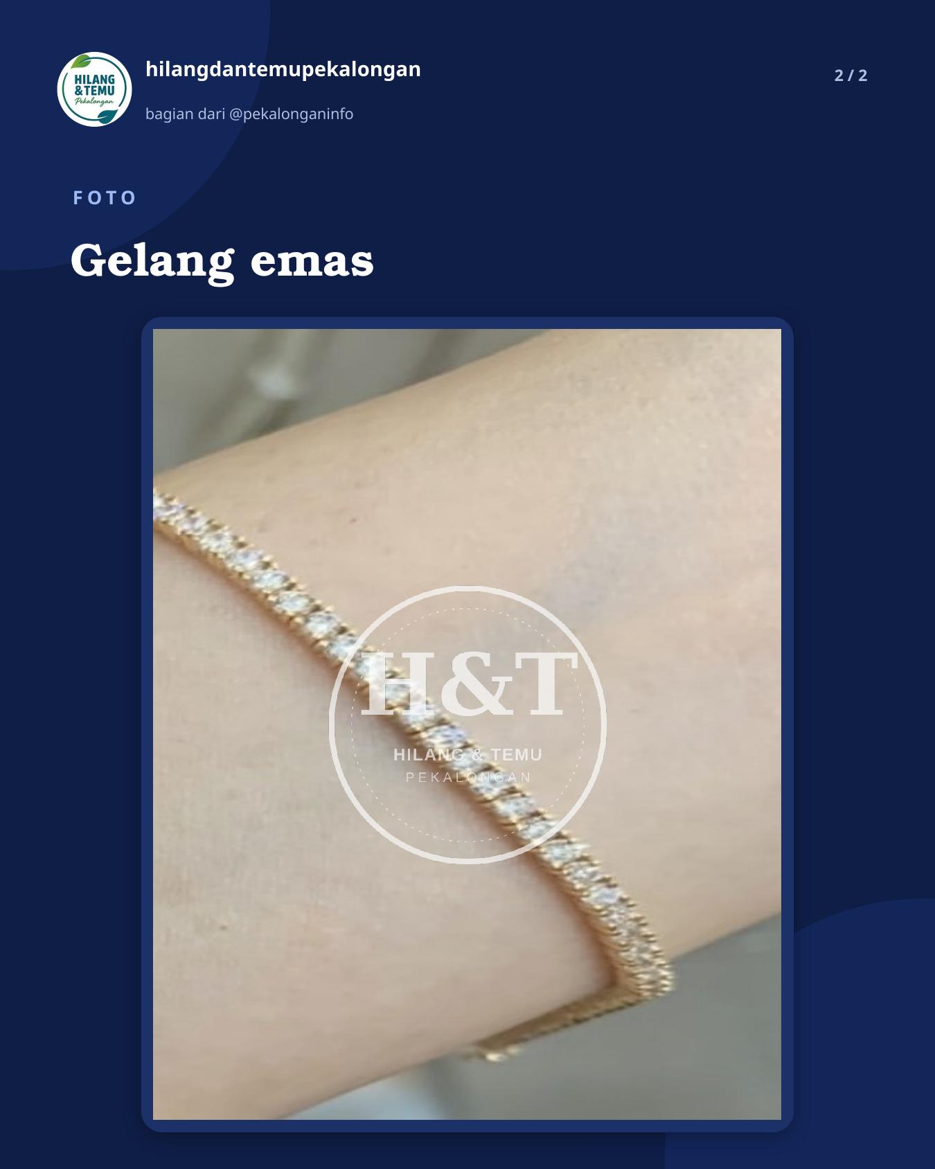 Slide 2 laporan Gelang emas