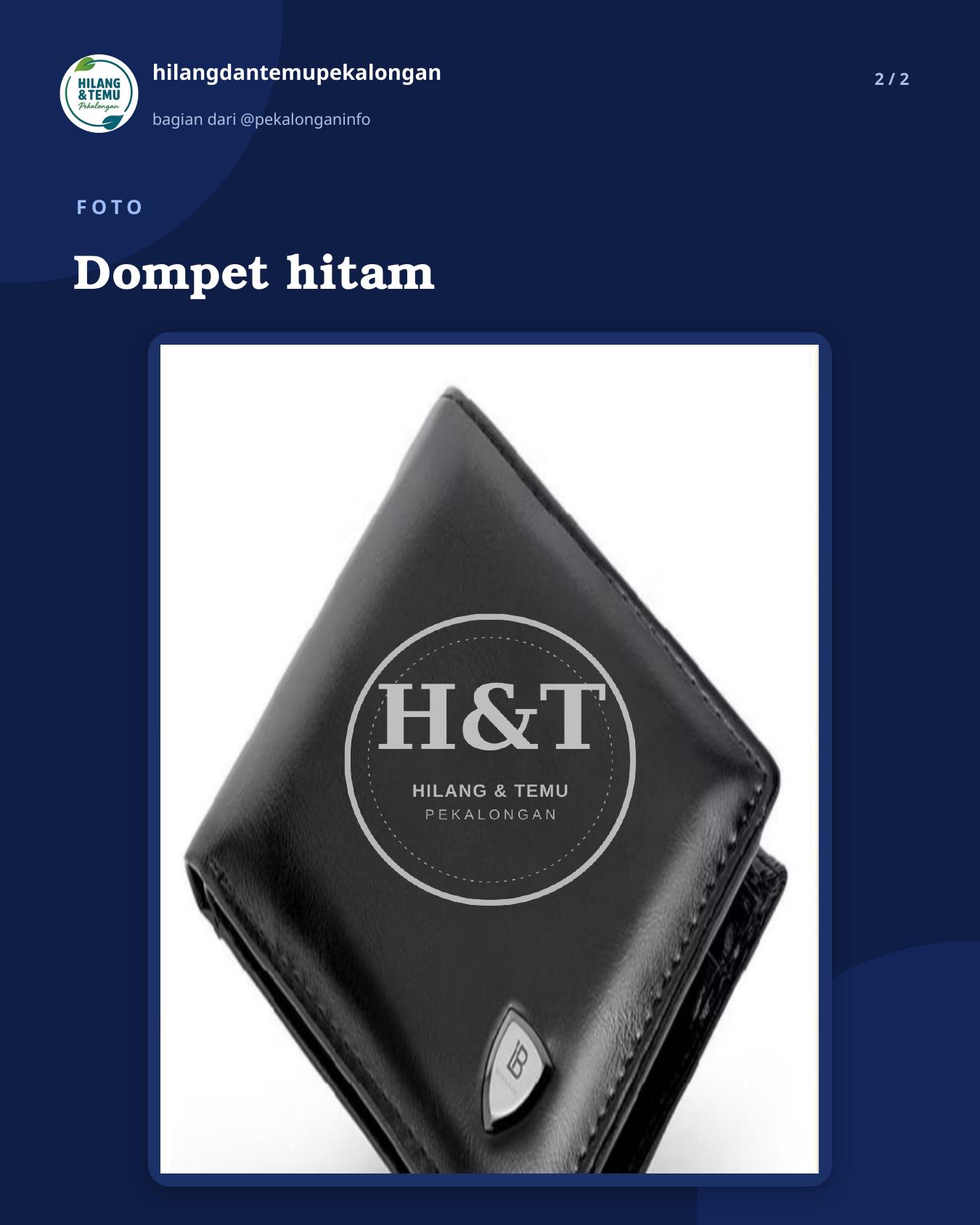 Slide 2 laporan Dompet hitam