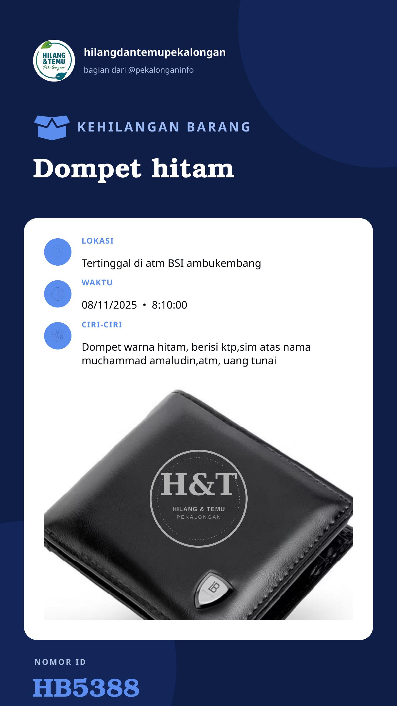 Story 9:16 laporan Dompet hitam