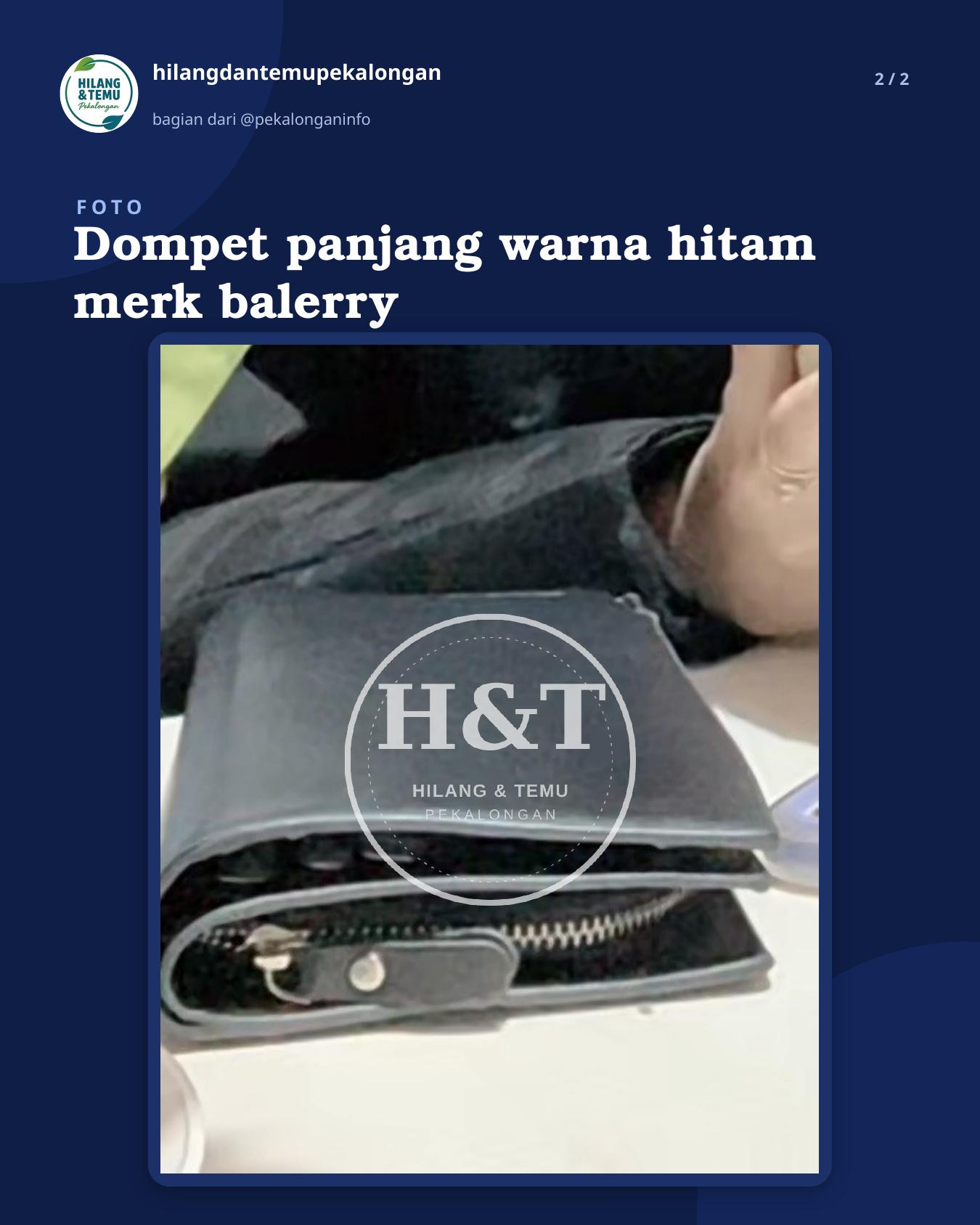 Slide 2 laporan Dompet panjang warna hitam merk balerry