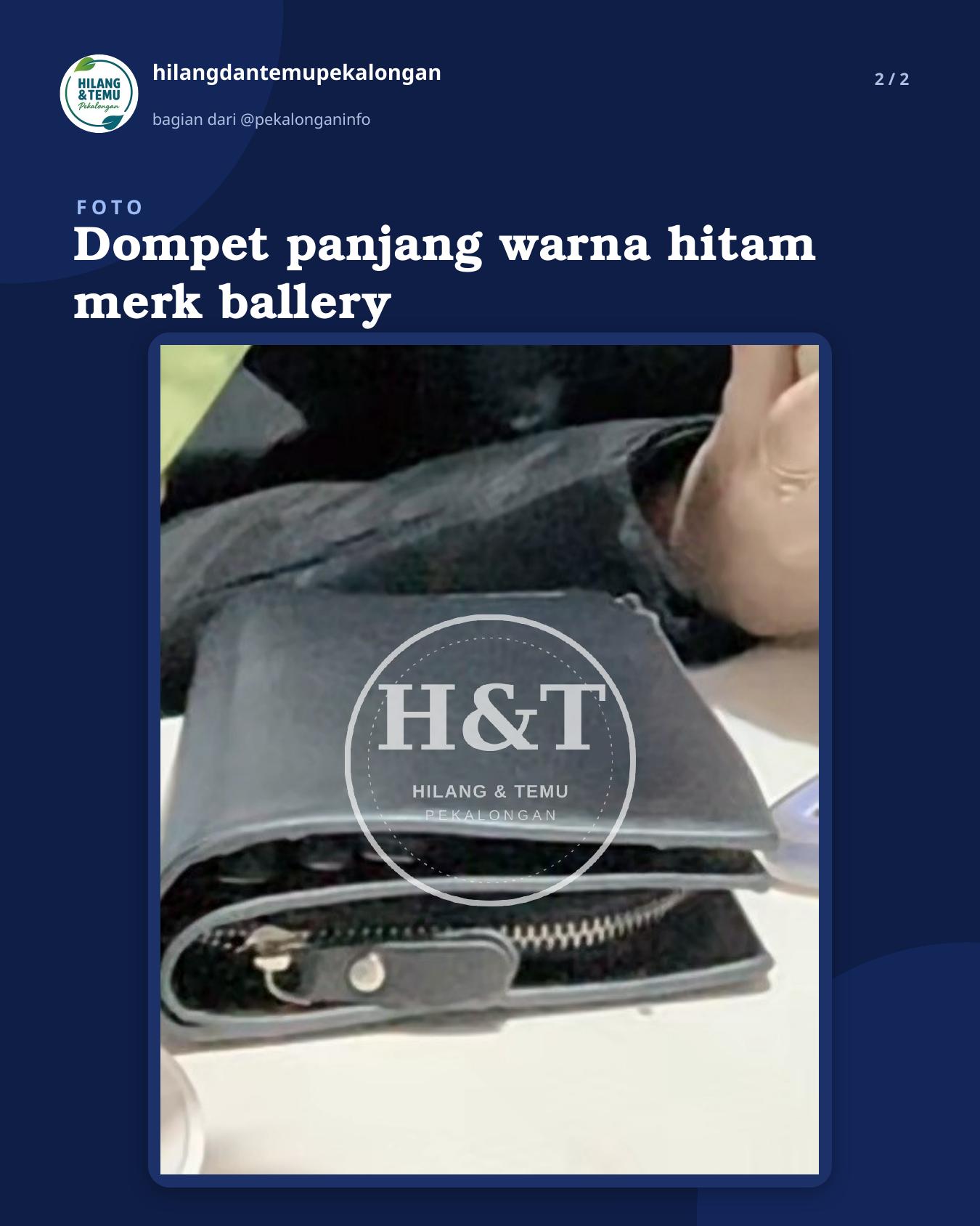 Slide 2 laporan Dompet panjang warna hitam merk ballery