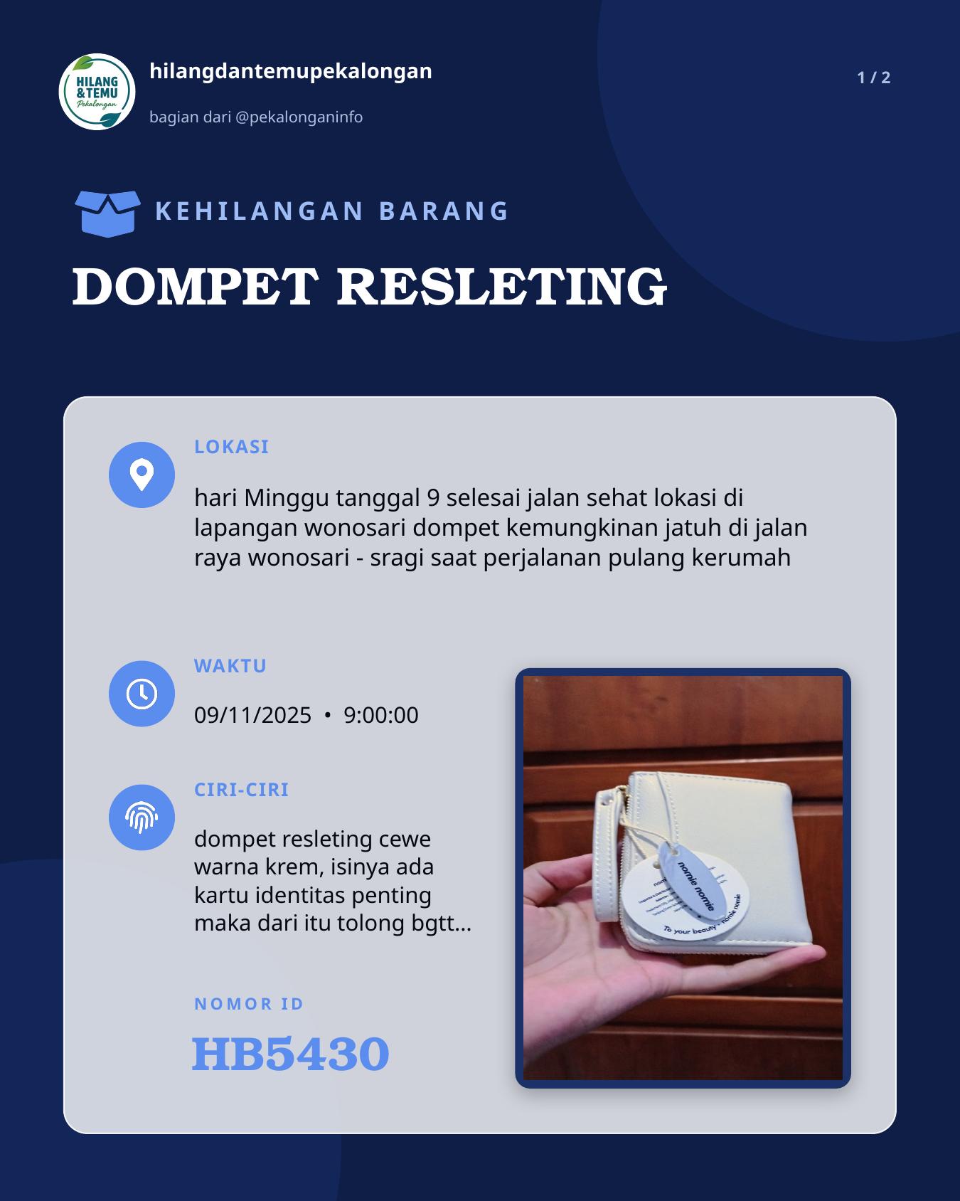 Slide 1 laporan DOMPET RESLETING