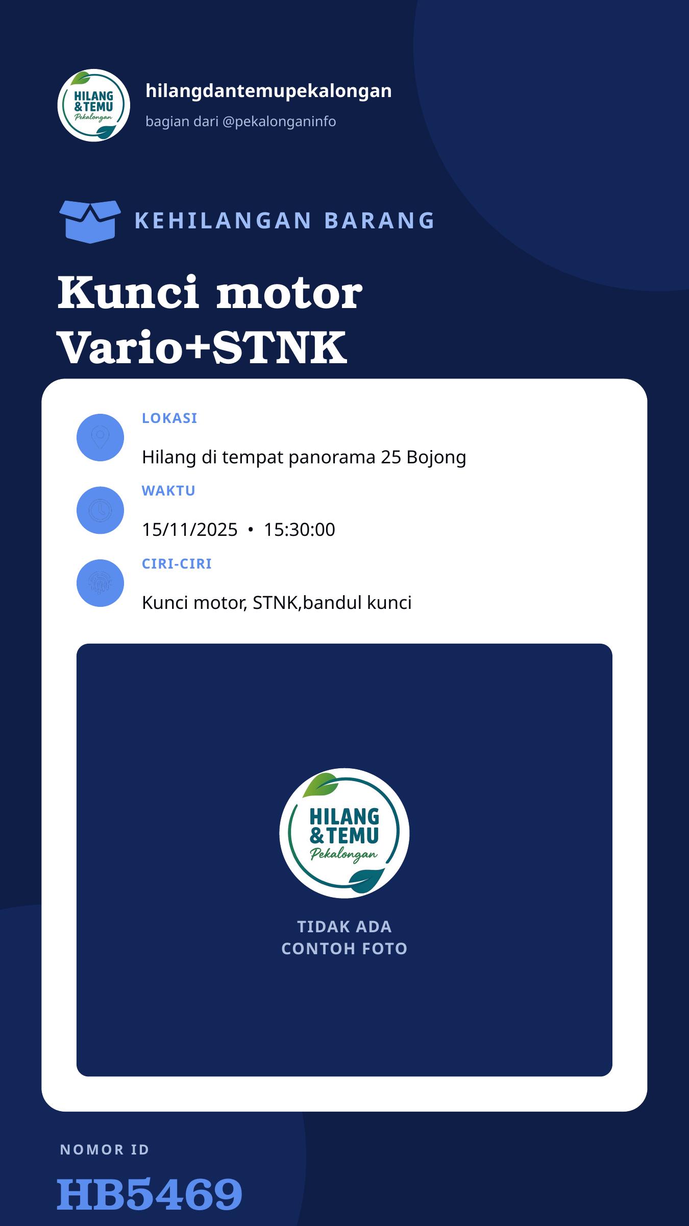 Story 9:16 laporan Kunci motor Vario+STNK