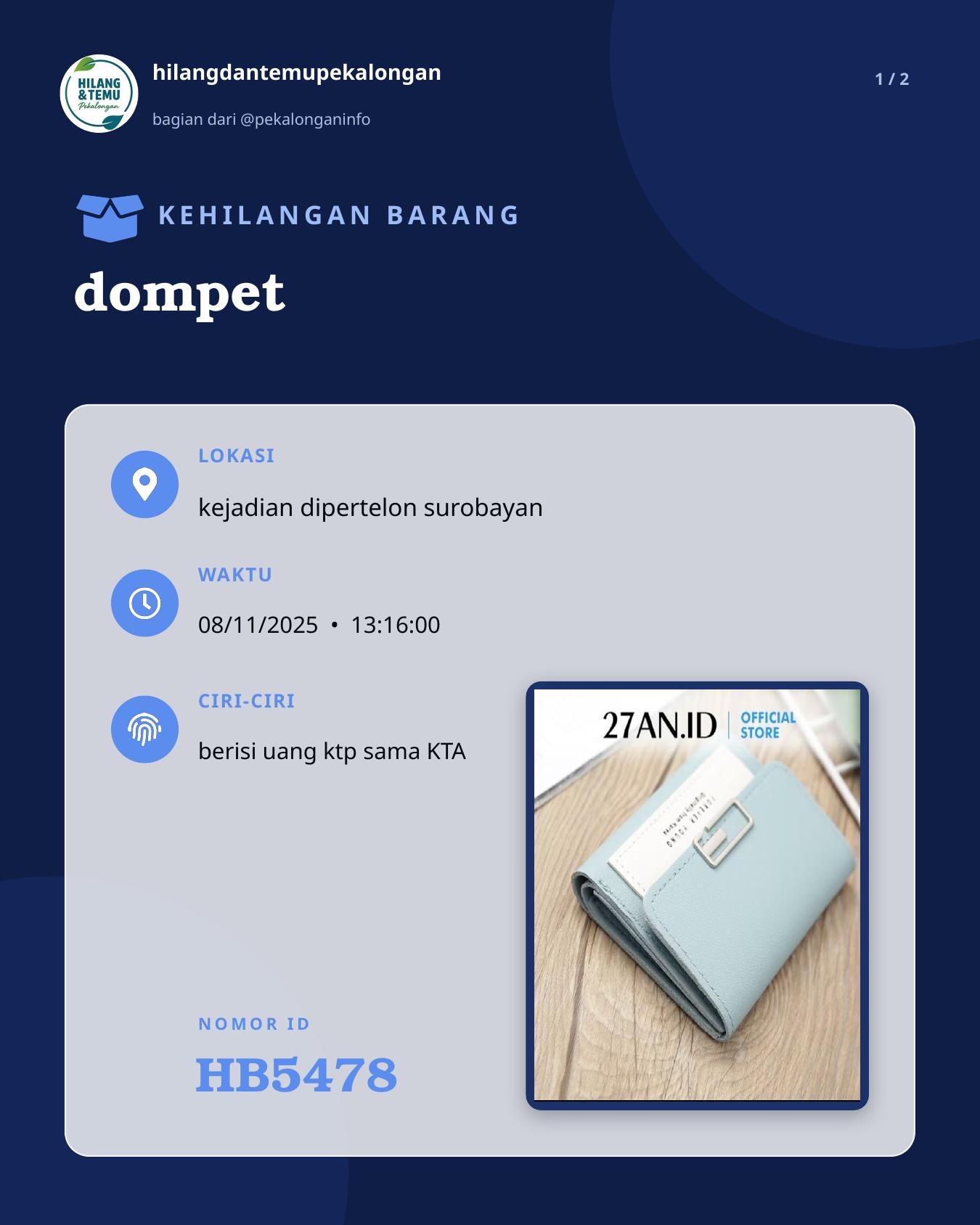 Slide 1 laporan dompet