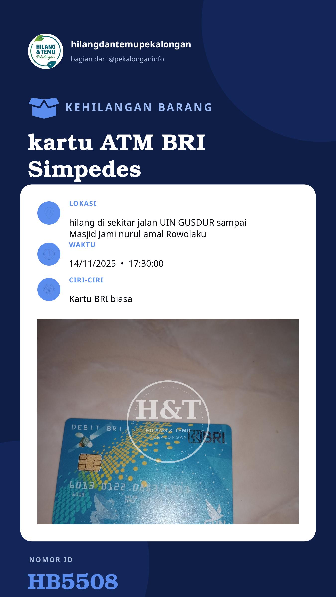 Story 9:16 laporan kartu ATM BRI Simpedes