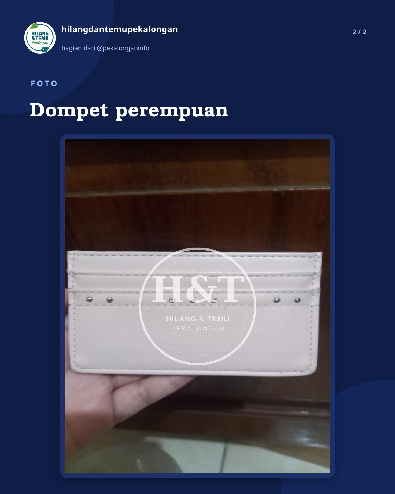 Slide 2 laporan Dompet perempuan