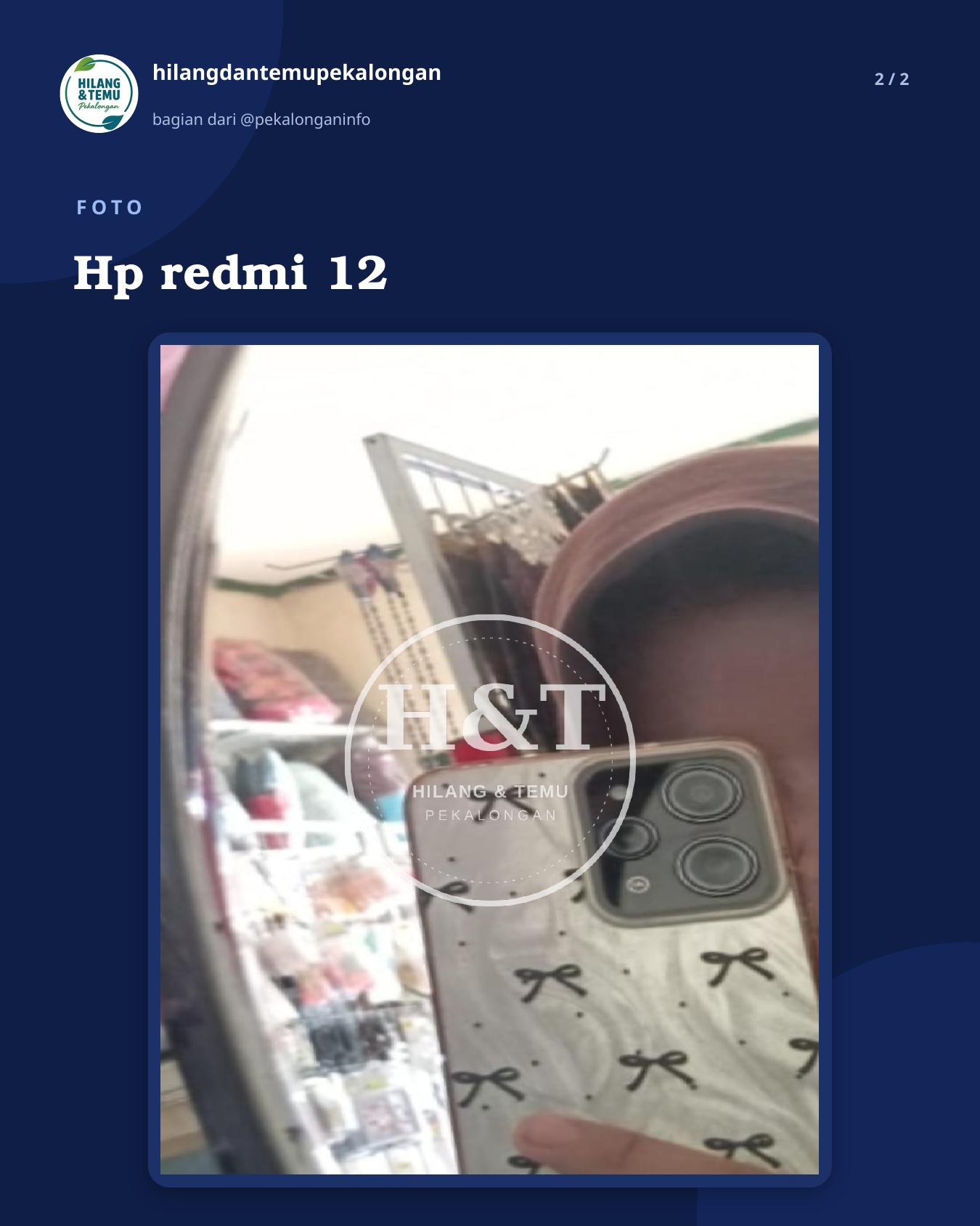 Slide 2 laporan Hp redmi 12