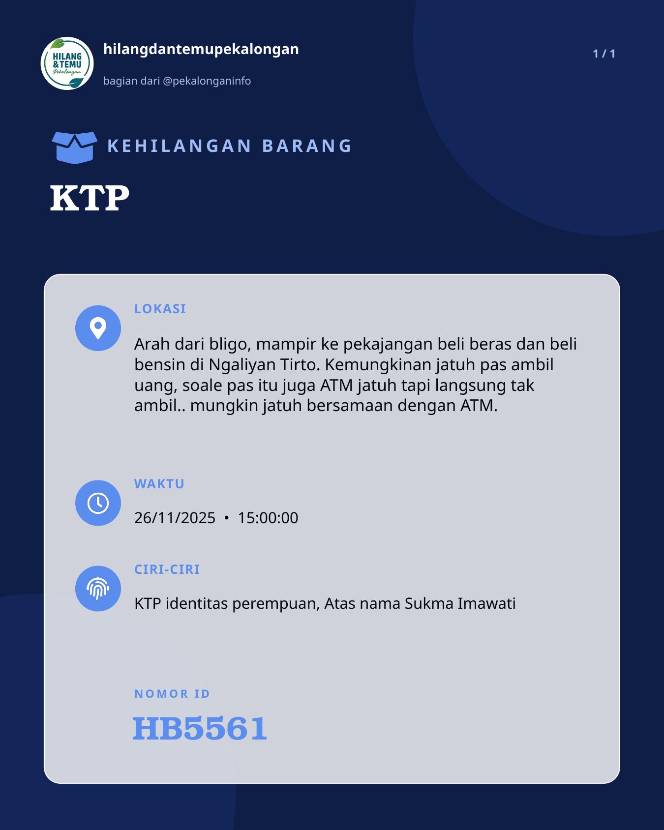Slide laporan KTP (HB5561)