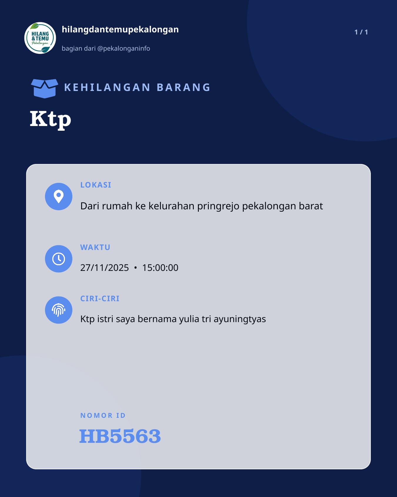 Slide laporan Ktp (HB5563)