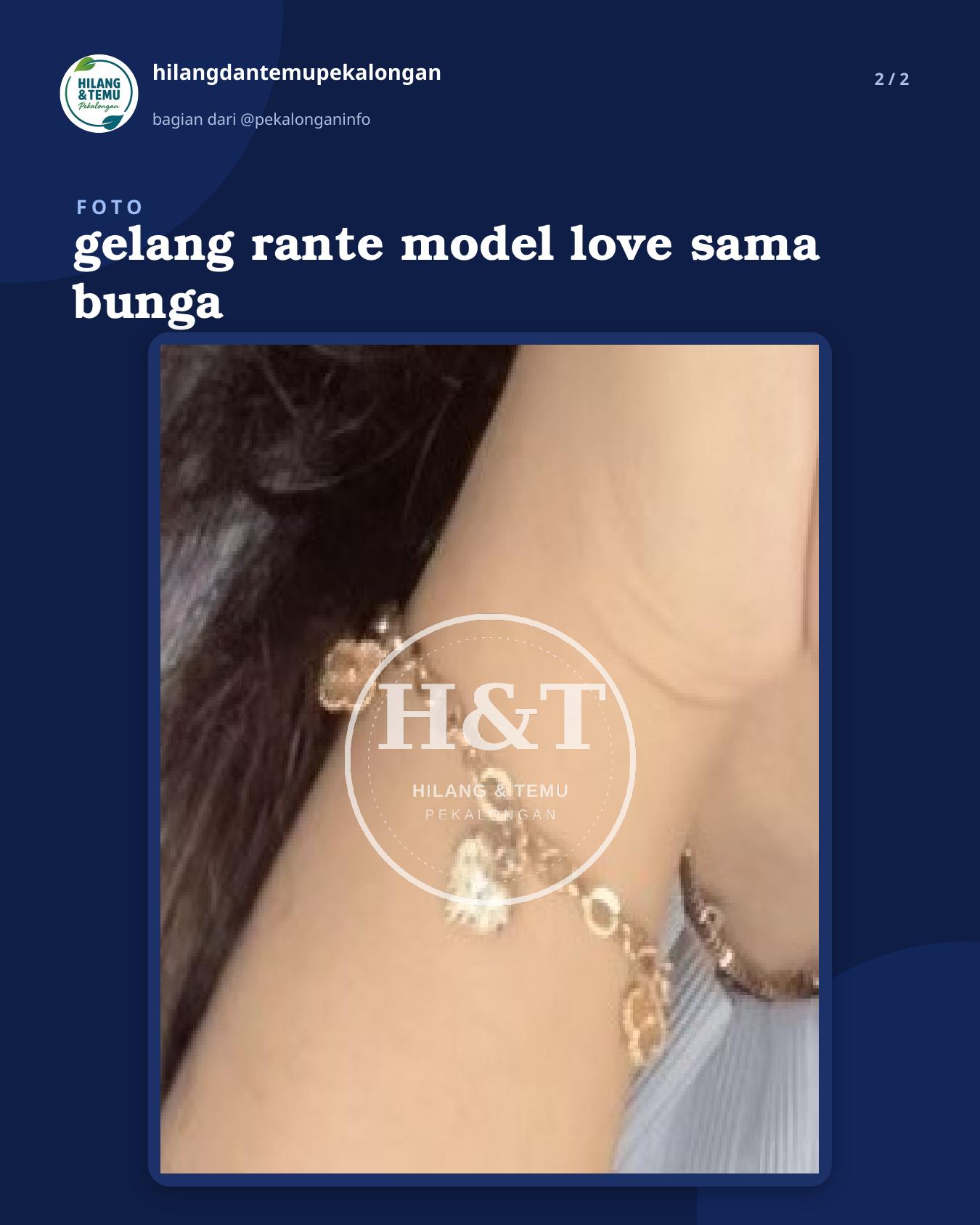 Slide 2 laporan gelang rante model love sama bunga