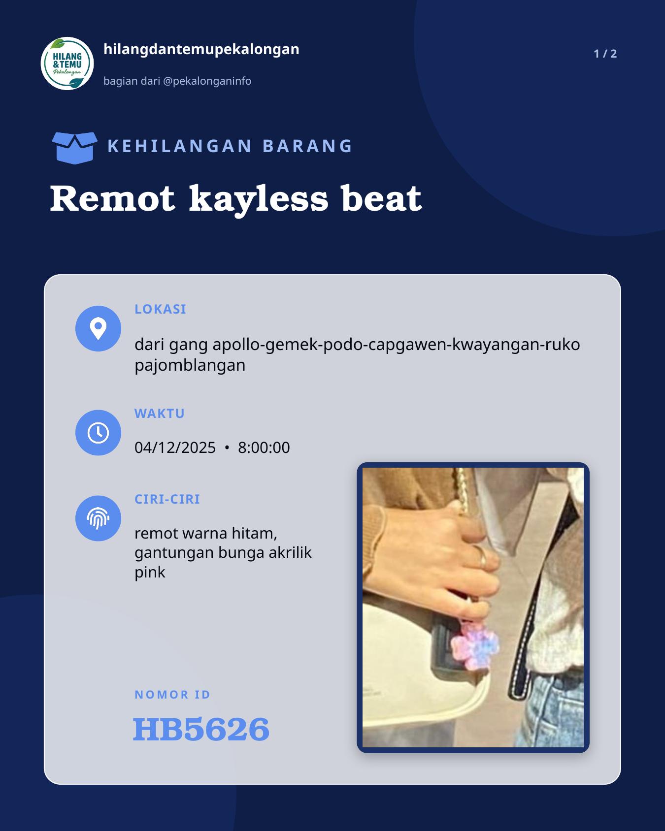 Slide 1 laporan Remot kayless beat