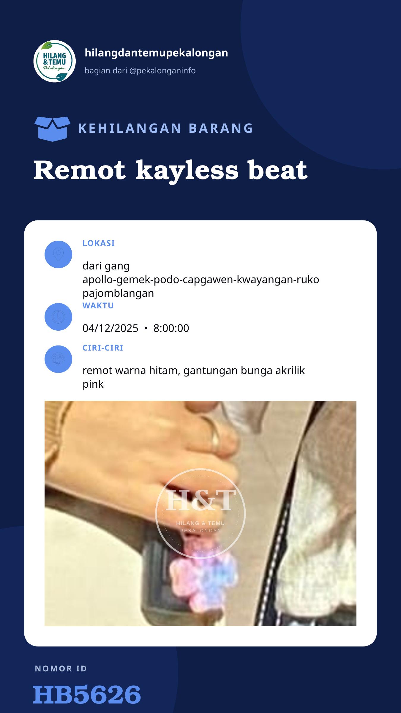 Story 9:16 laporan Remot kayless beat