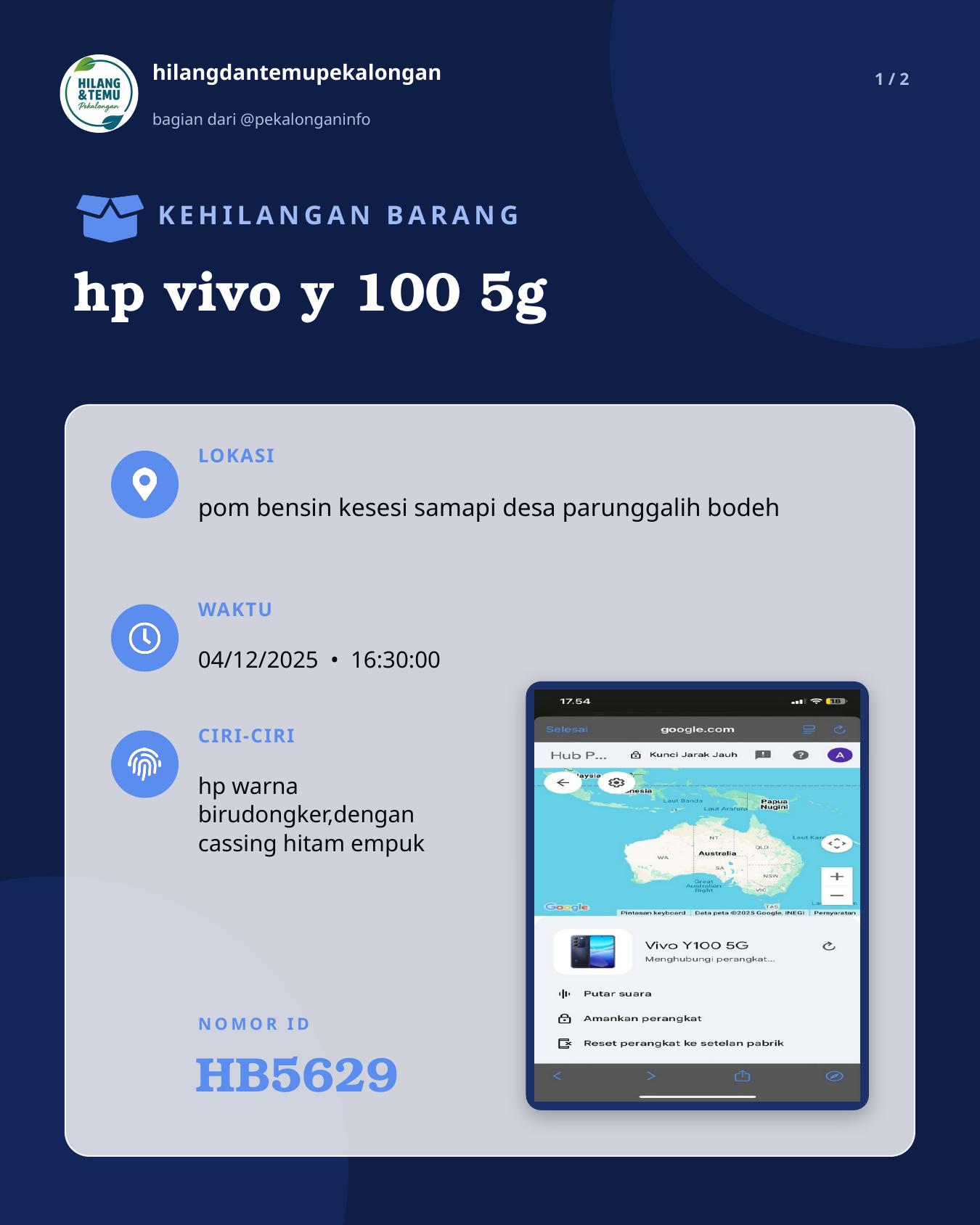 Slide 1 laporan hp vivo y 100 5g