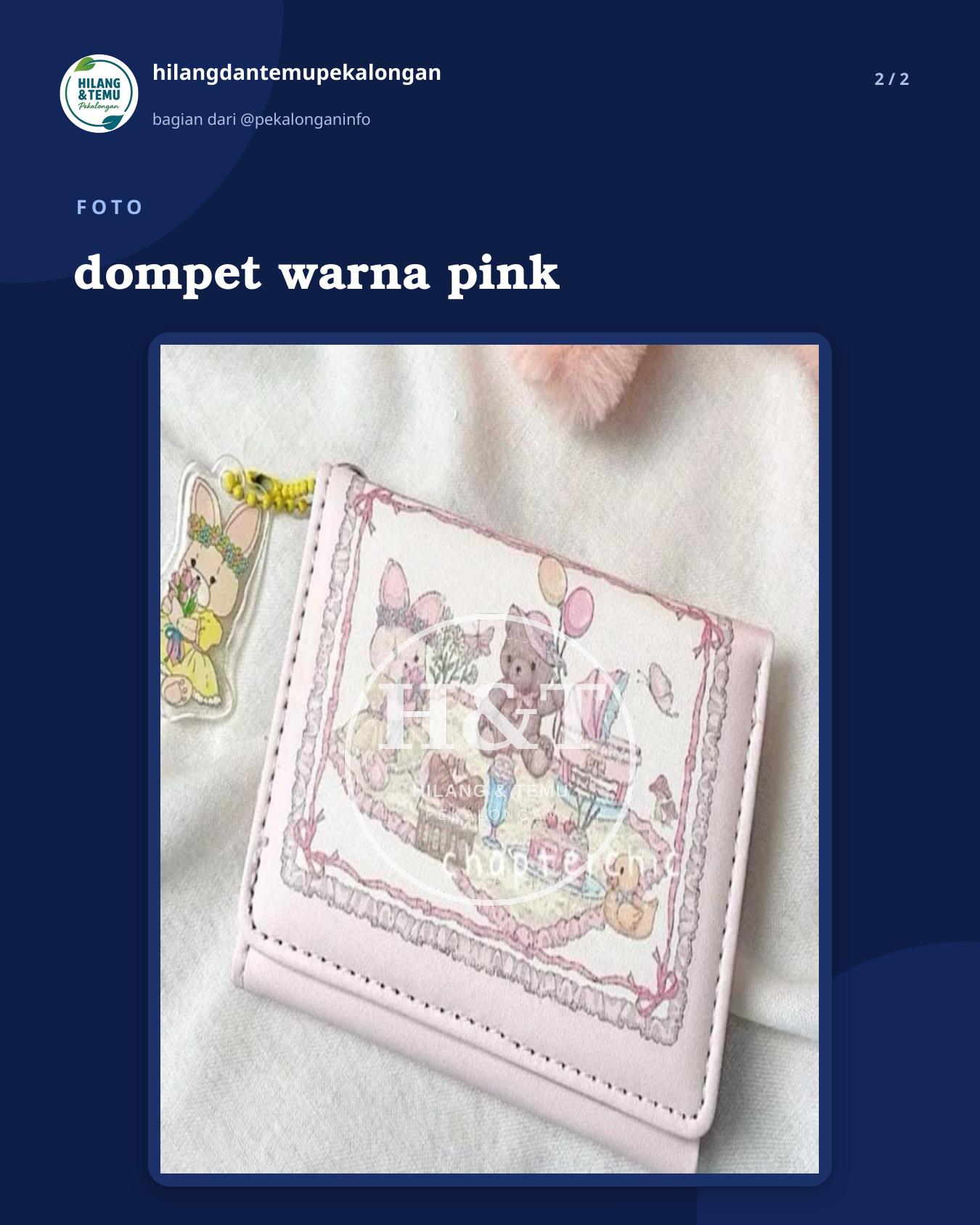 Slide 2 laporan dompet warna pink