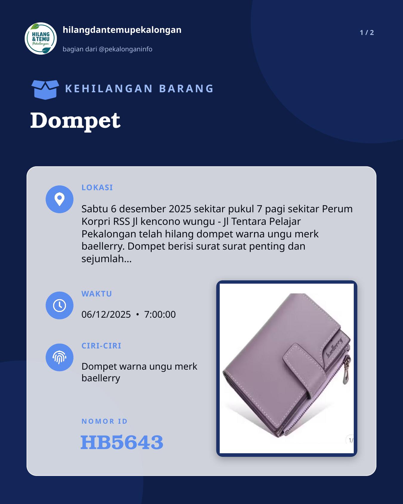 Slide 1 laporan Dompet