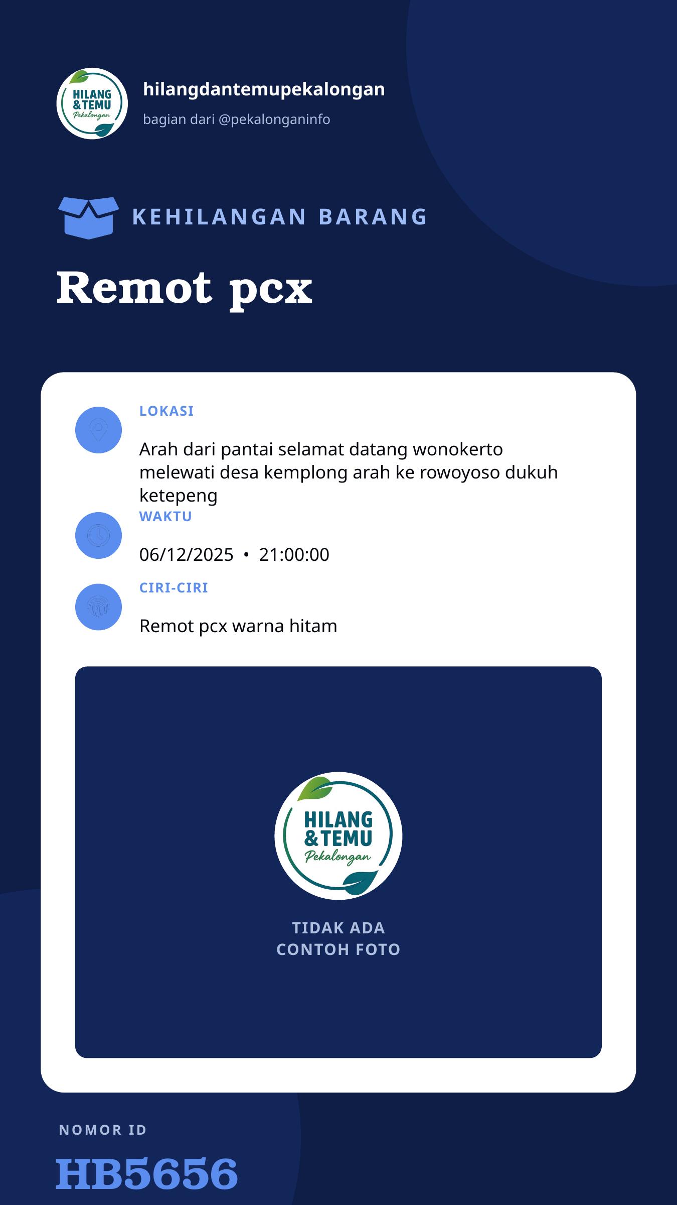 Story 9:16 laporan Remot pcx