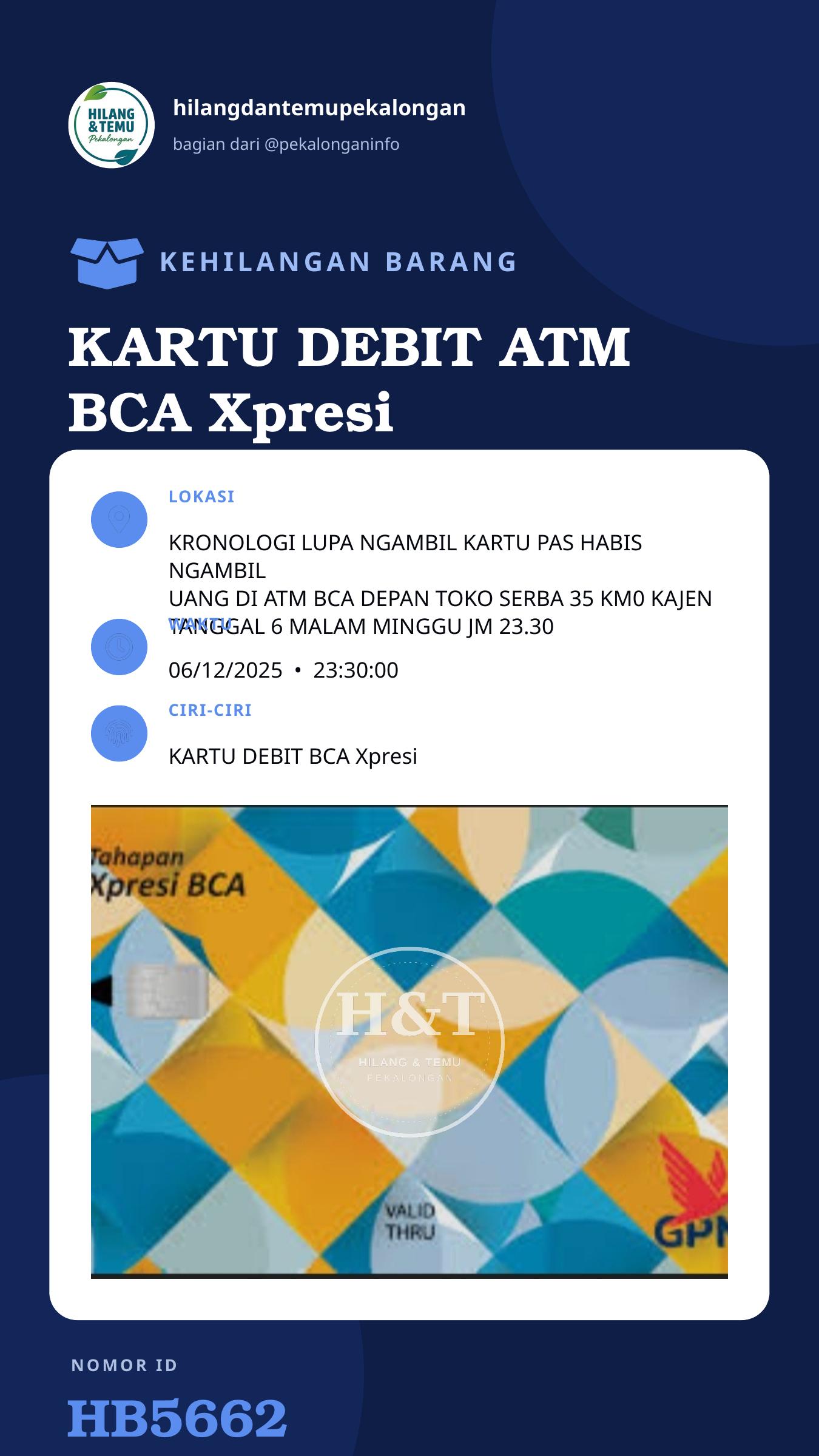 Story 9:16 laporan KARTU DEBIT ATM BCA Xpresi