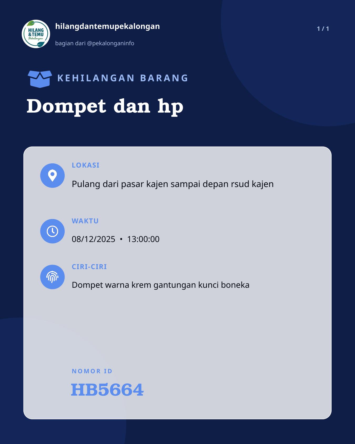 Slide laporan Dompet dan hp (HB5664)