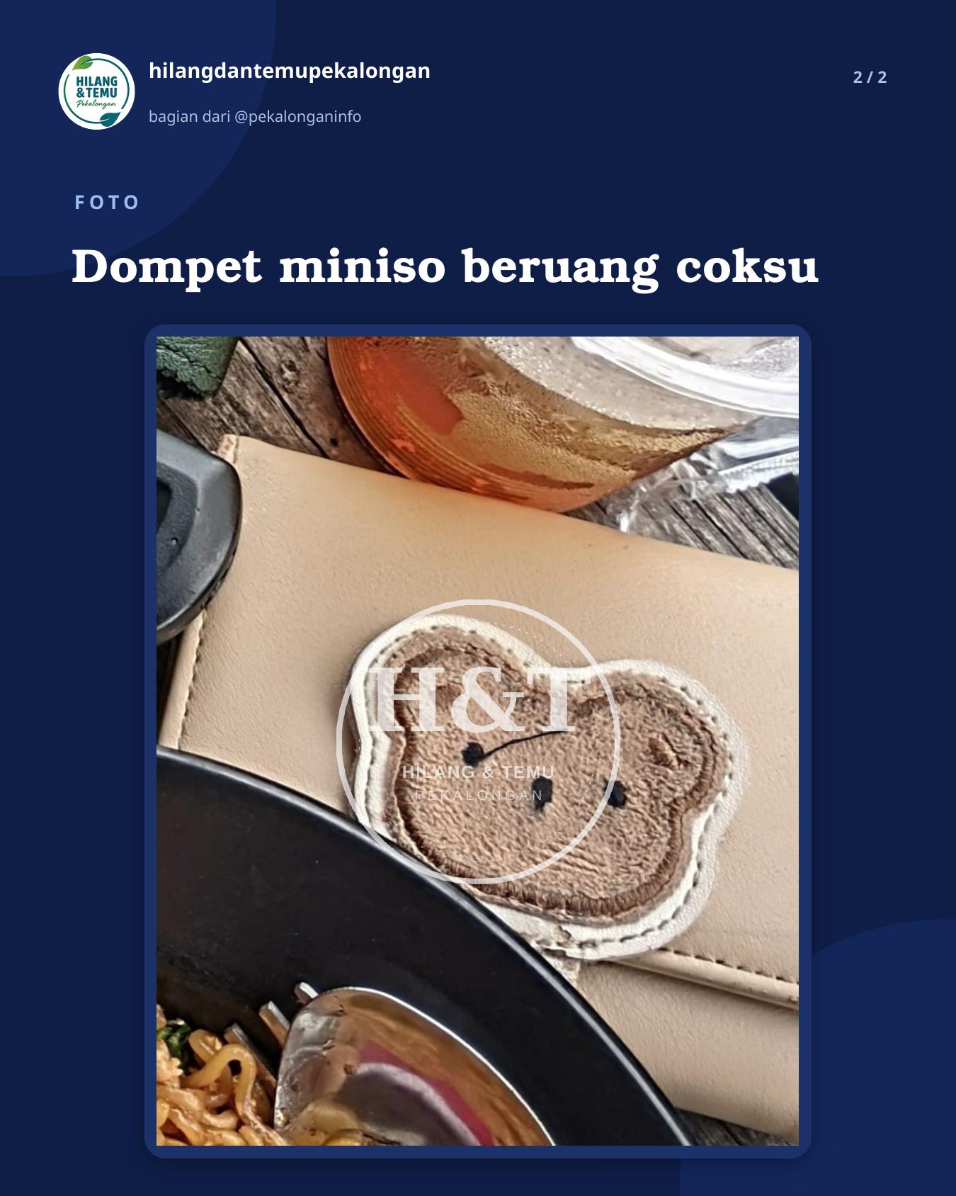 Slide 2 laporan Dompet miniso beruang coksu