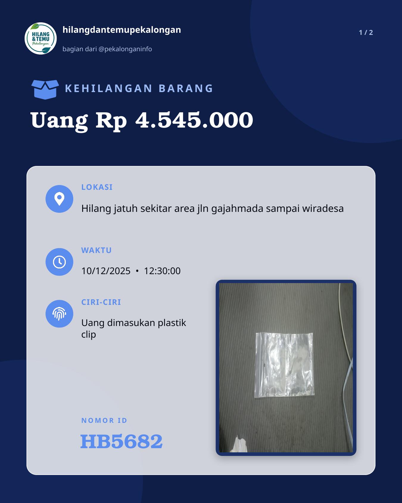 Slide 1 laporan Uang Rp 4.545.000