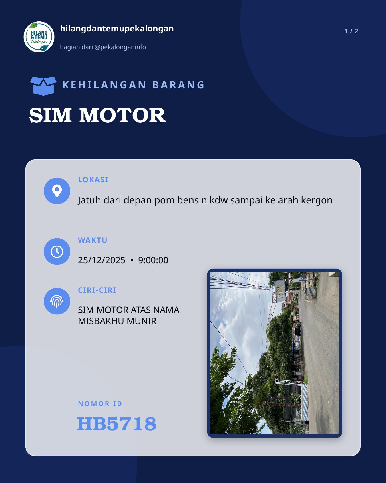 Slide 1 laporan SIM MOTOR