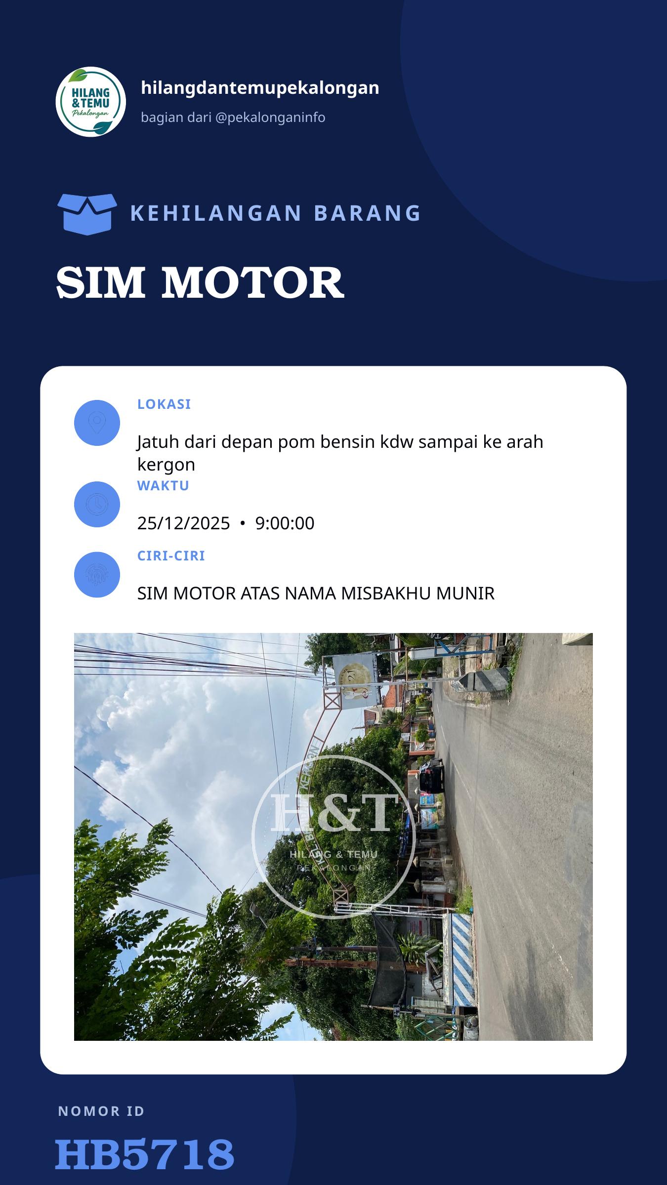 Story 9:16 laporan SIM MOTOR