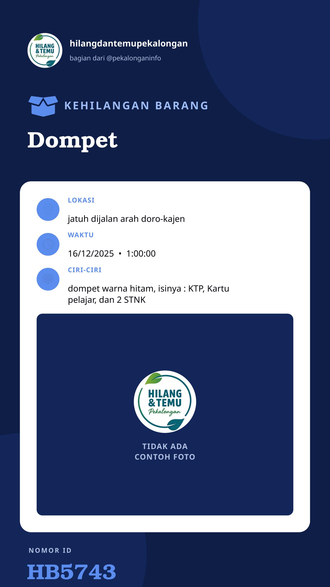 Story 9:16 laporan Dompet