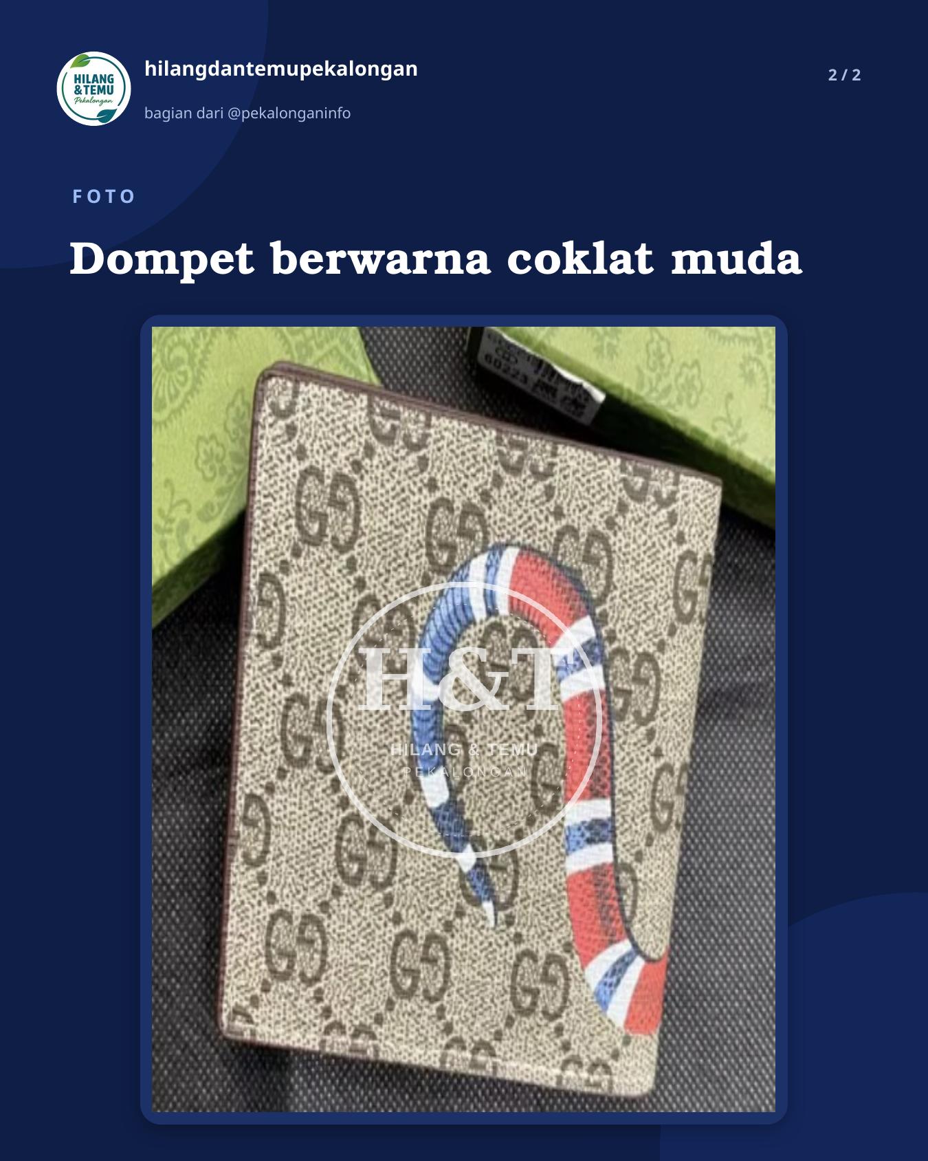 Slide 2 laporan Dompet berwarna coklat muda