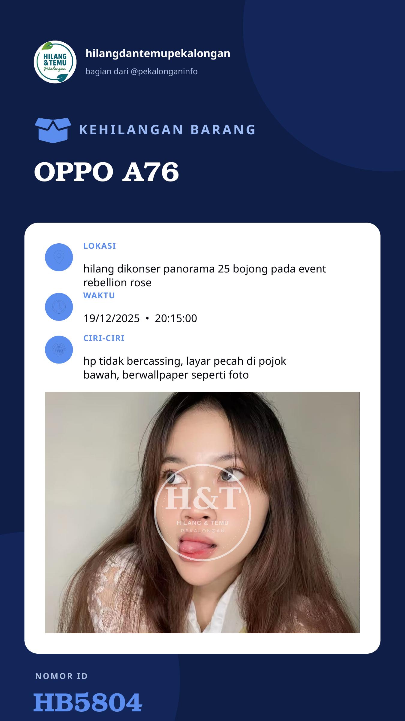 Story 9:16 laporan OPPO A76