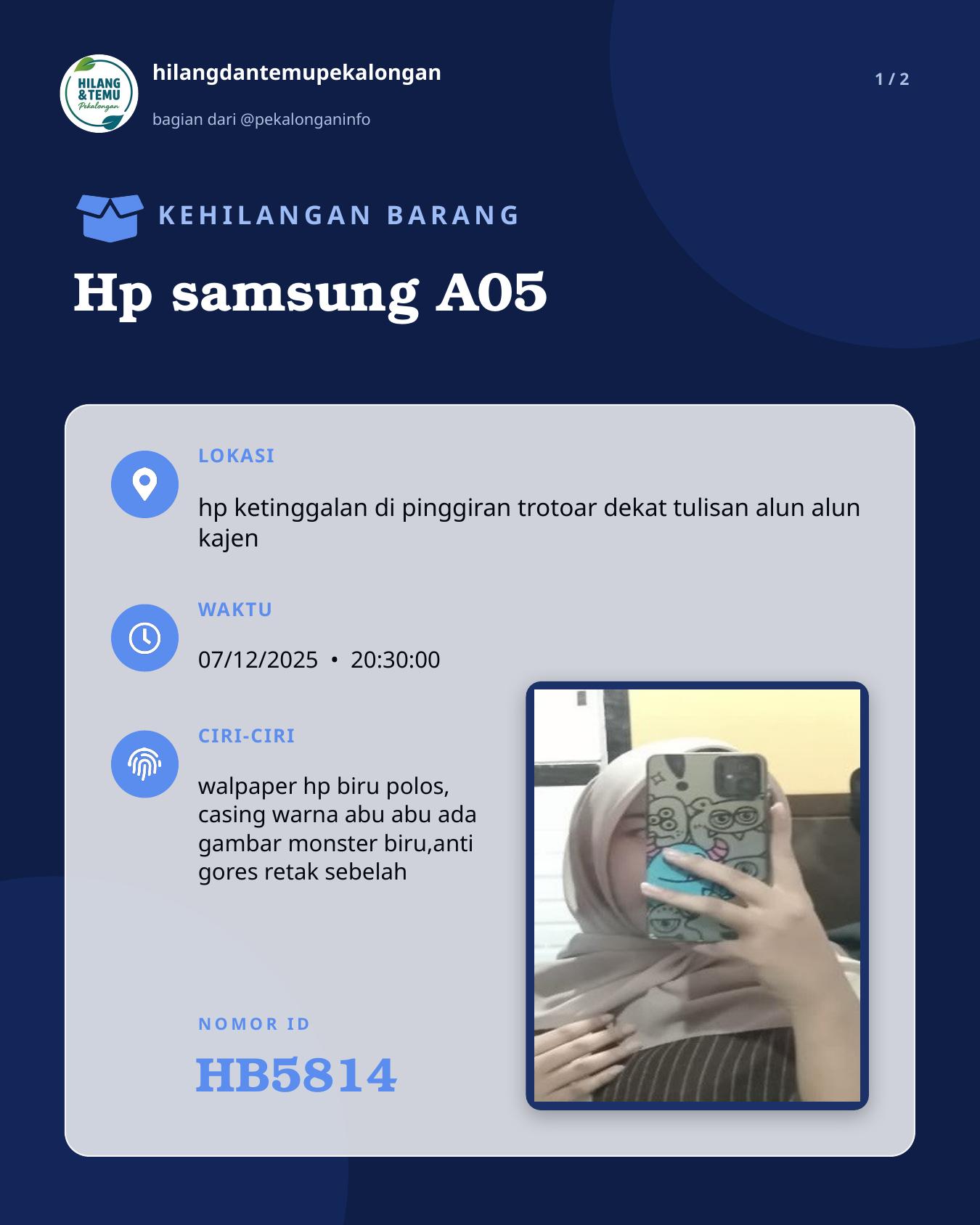 Slide 1 laporan Hp samsung A05