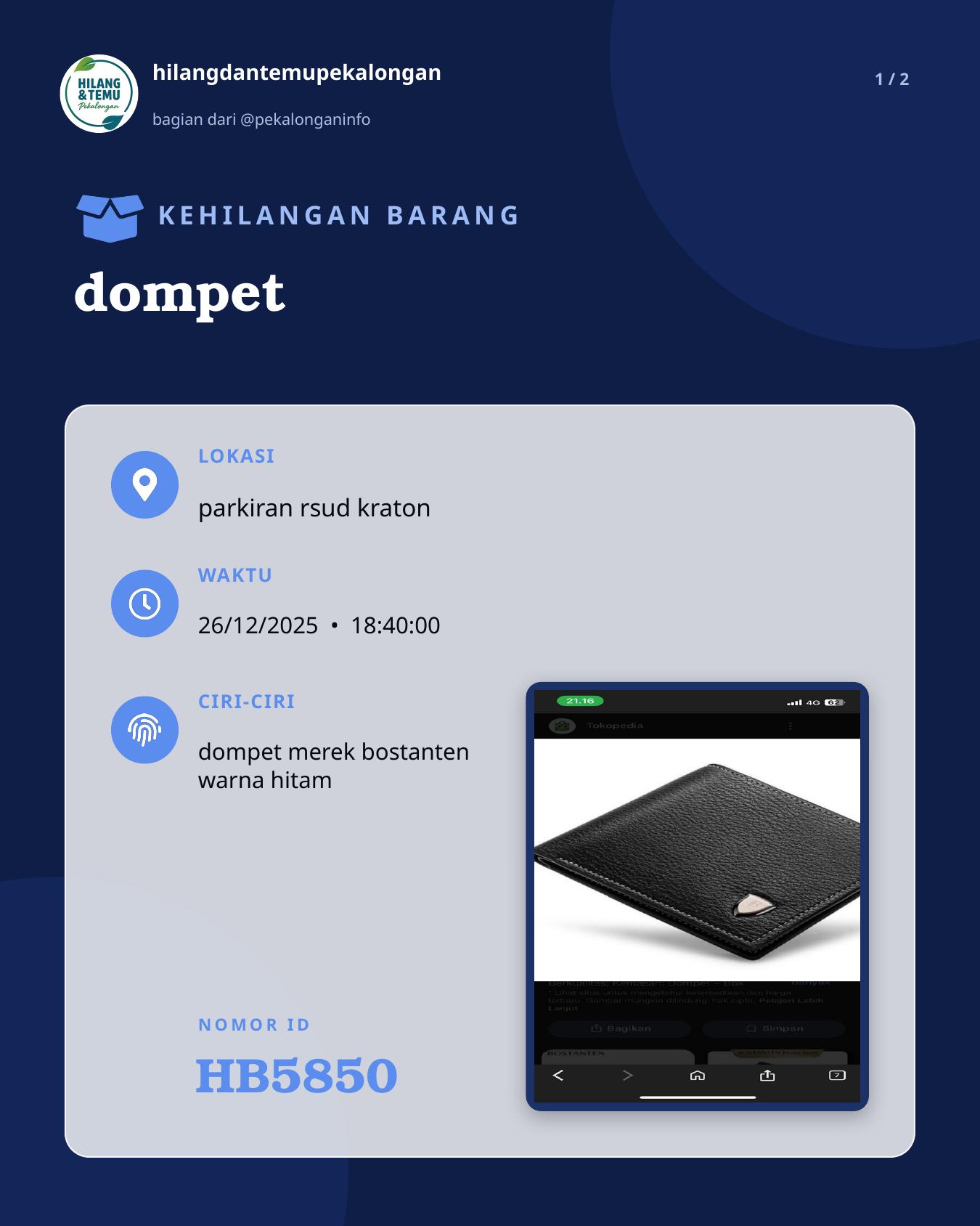 Slide 1 laporan dompet
