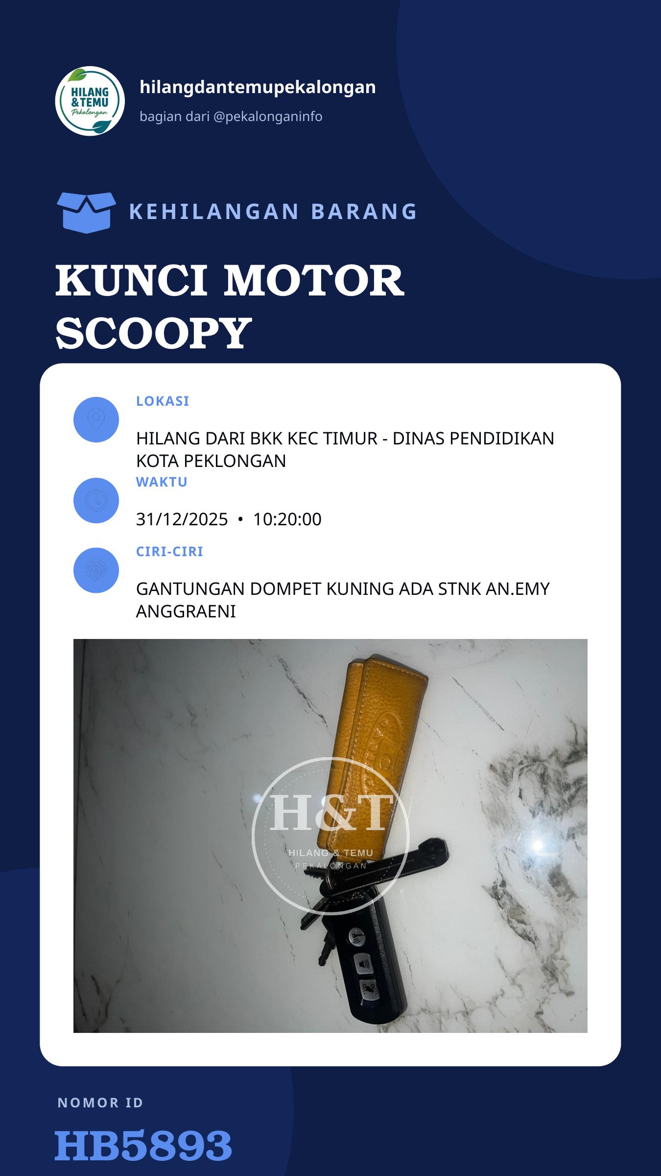 Story 9:16 laporan KUNCI MOTOR SCOOPY