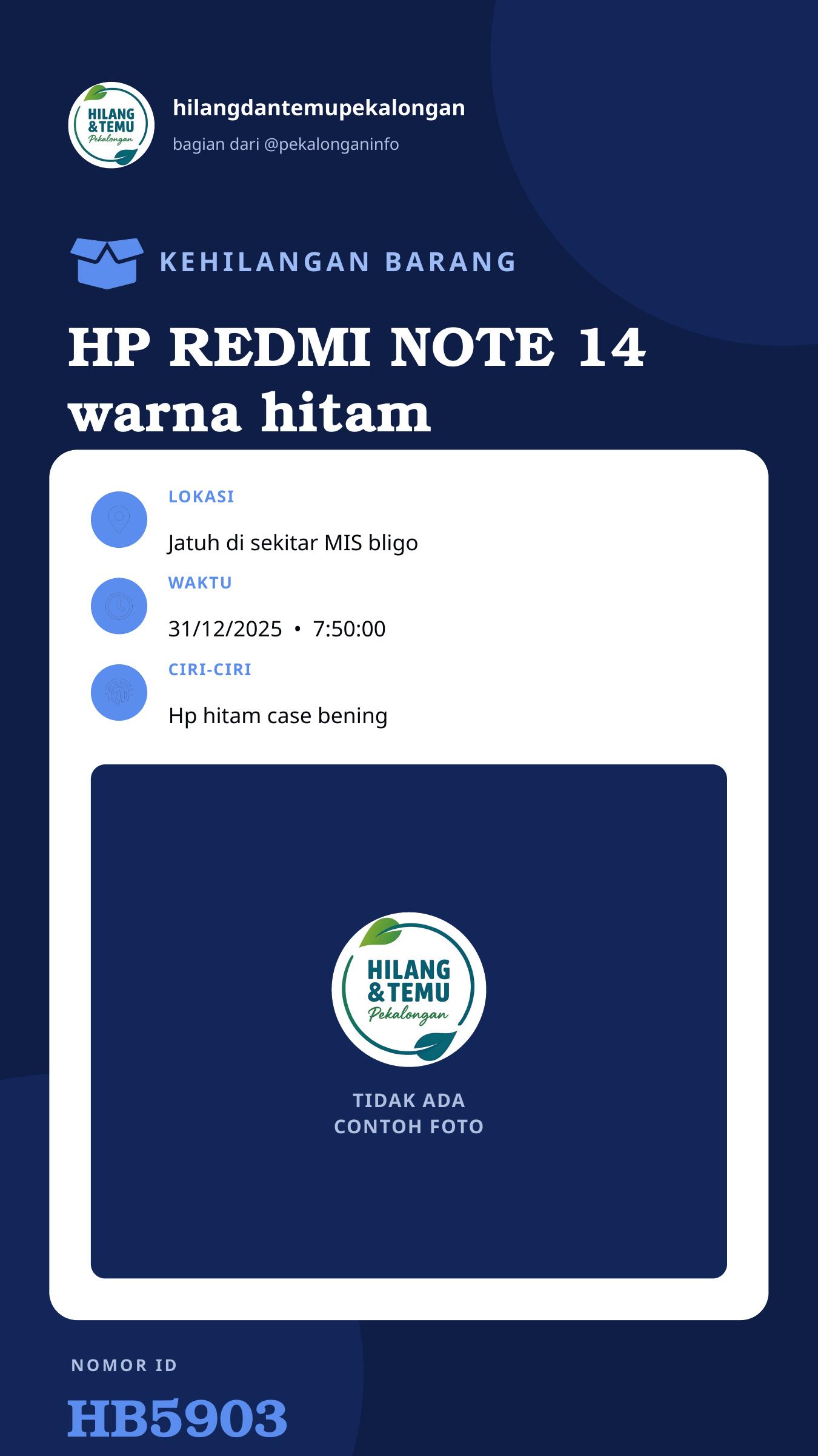 Story 9:16 laporan HP REDMI NOTE 14 warna hitam