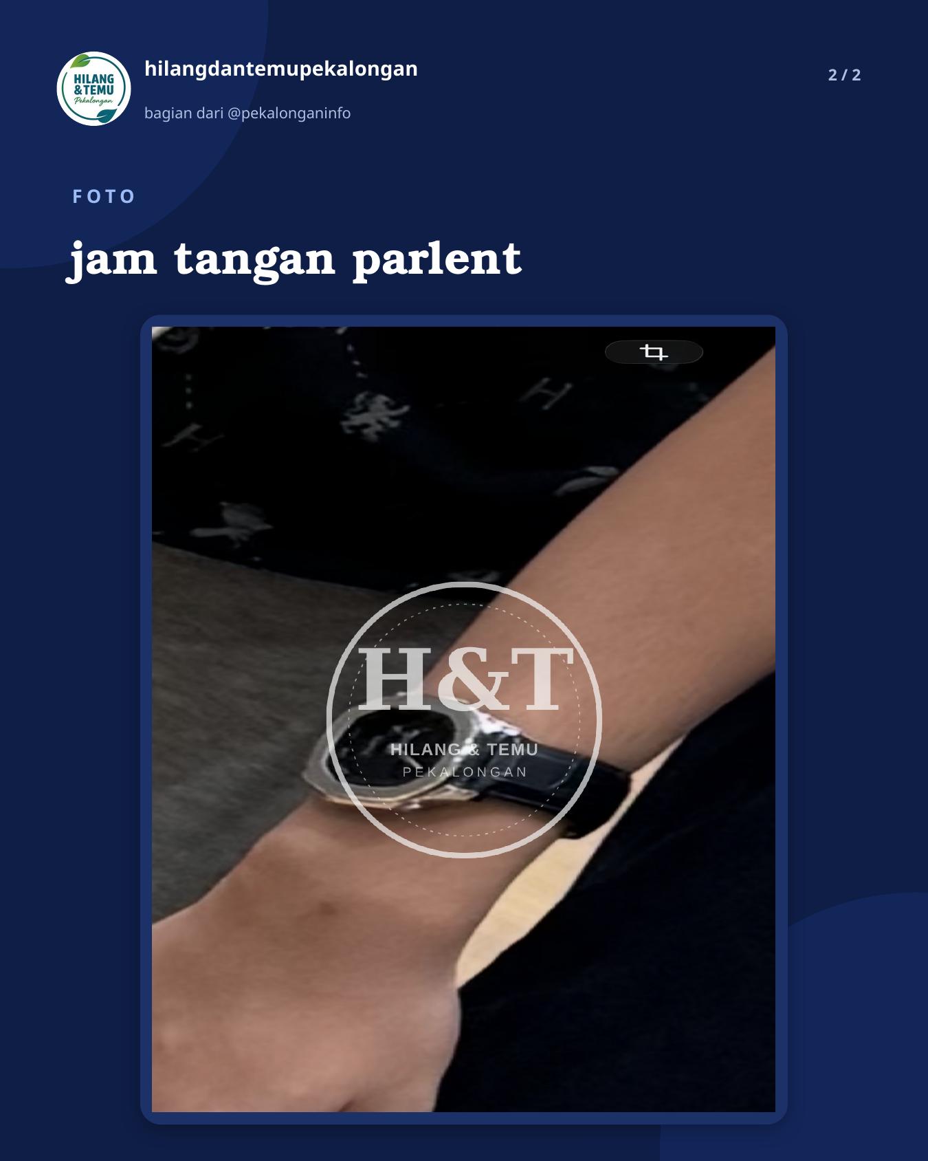 Slide 2 laporan jam tangan parlent