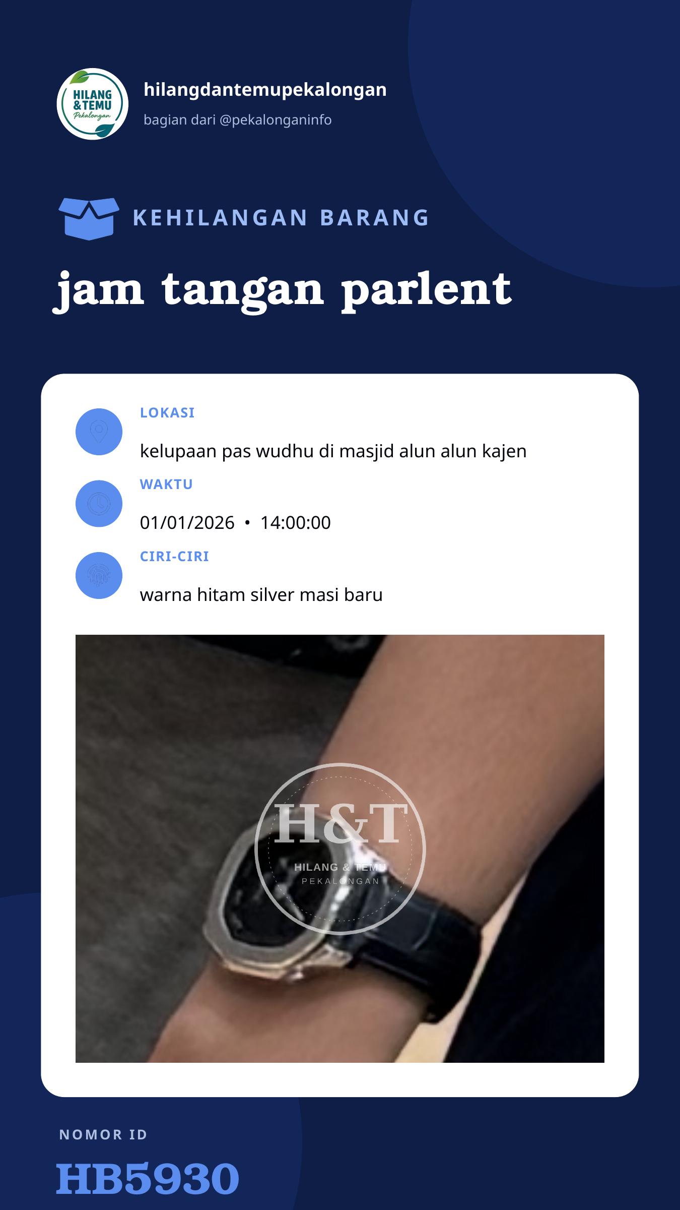 Story 9:16 laporan jam tangan parlent