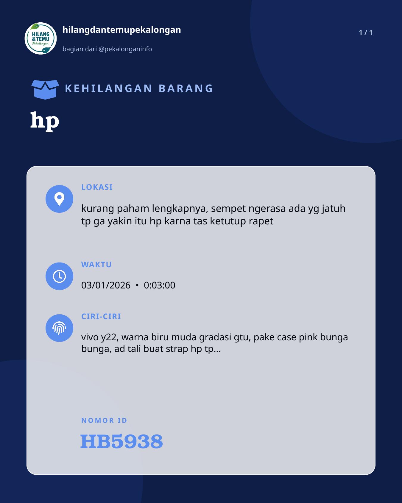Slide laporan hp (HB5938)