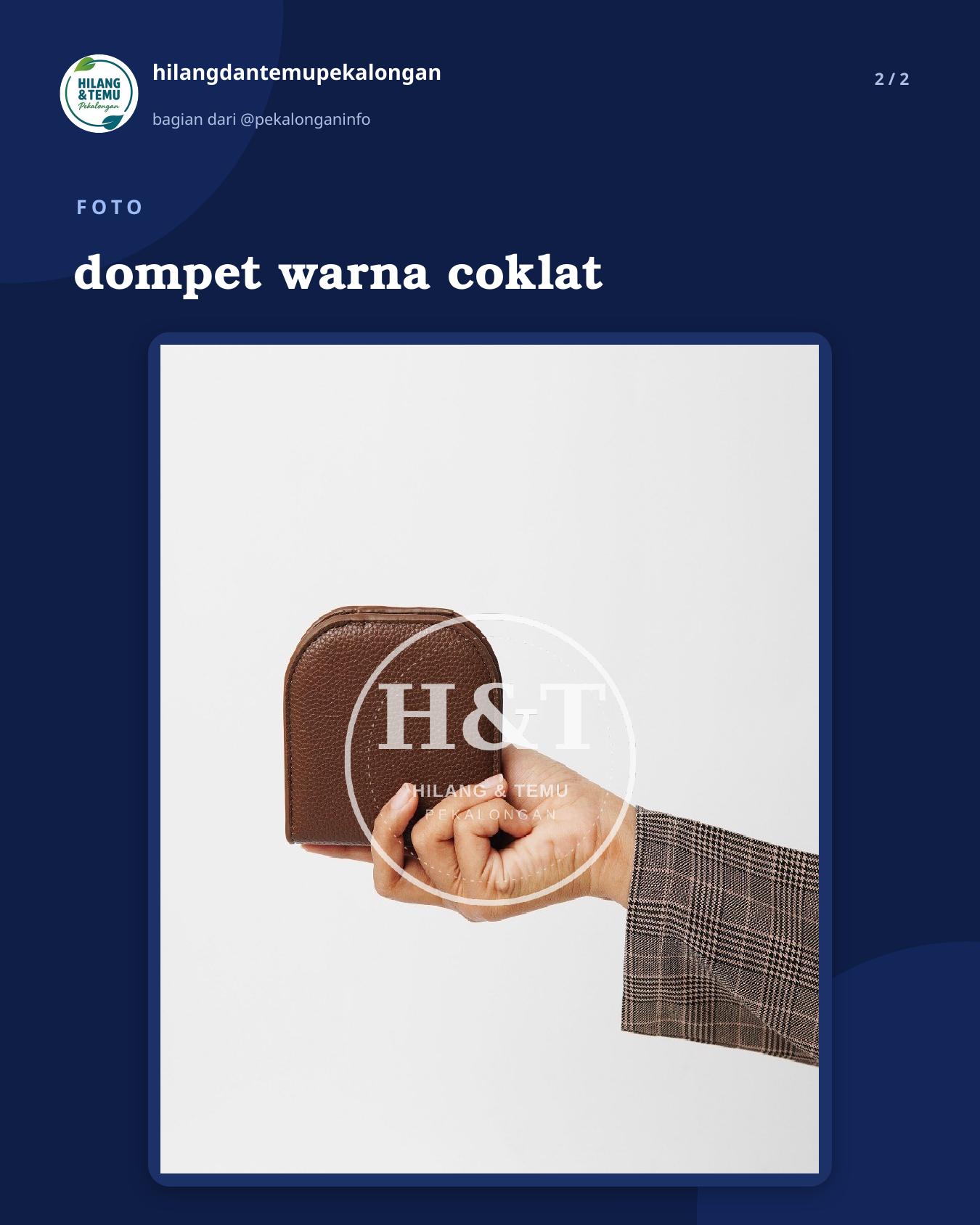Slide 2 laporan dompet warna coklat