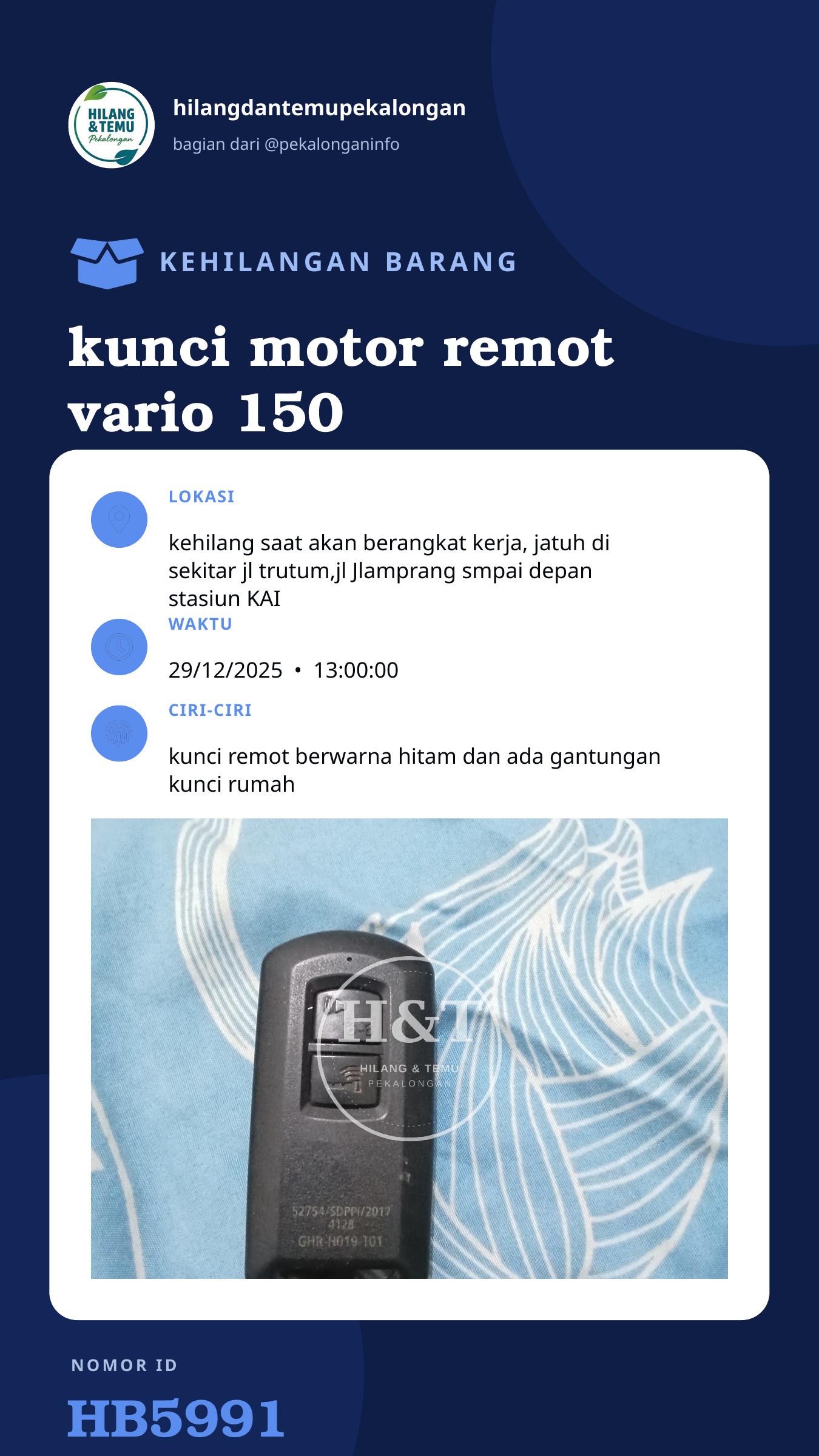 Story 9:16 laporan kunci motor remot vario 150